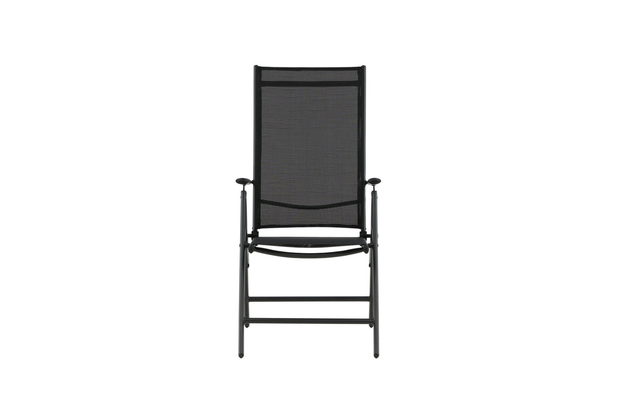 Break Stuhl in Schwarz präsentiert im Onlineshop von KAQTU Design AG. Gartenstuhl mit Armlehnen ist von Venture Home