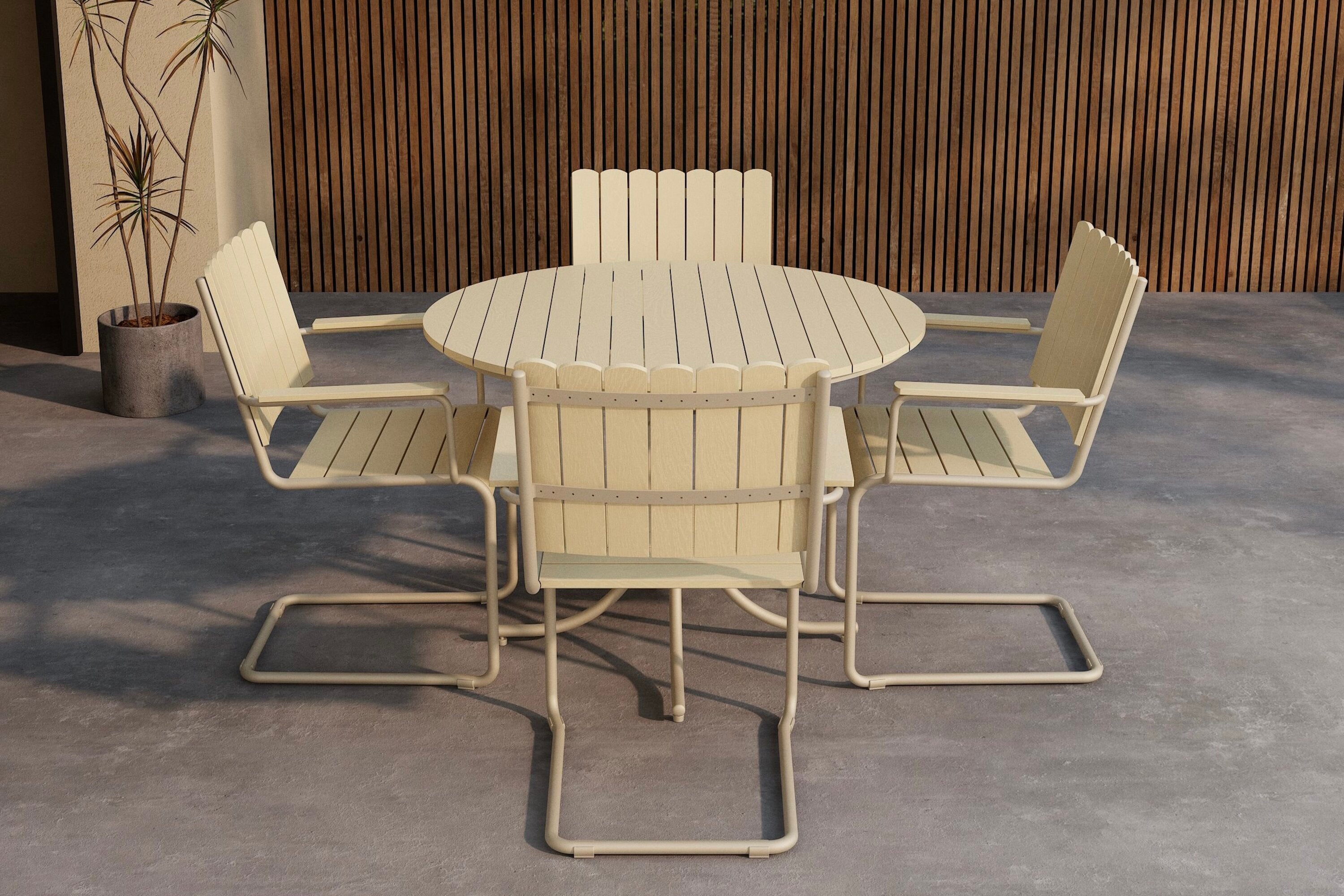 Holmsund Gartentischset in Beige präsentiert im Onlineshop von KAQTU Design AG. Gartentischset ist von Venture Home
