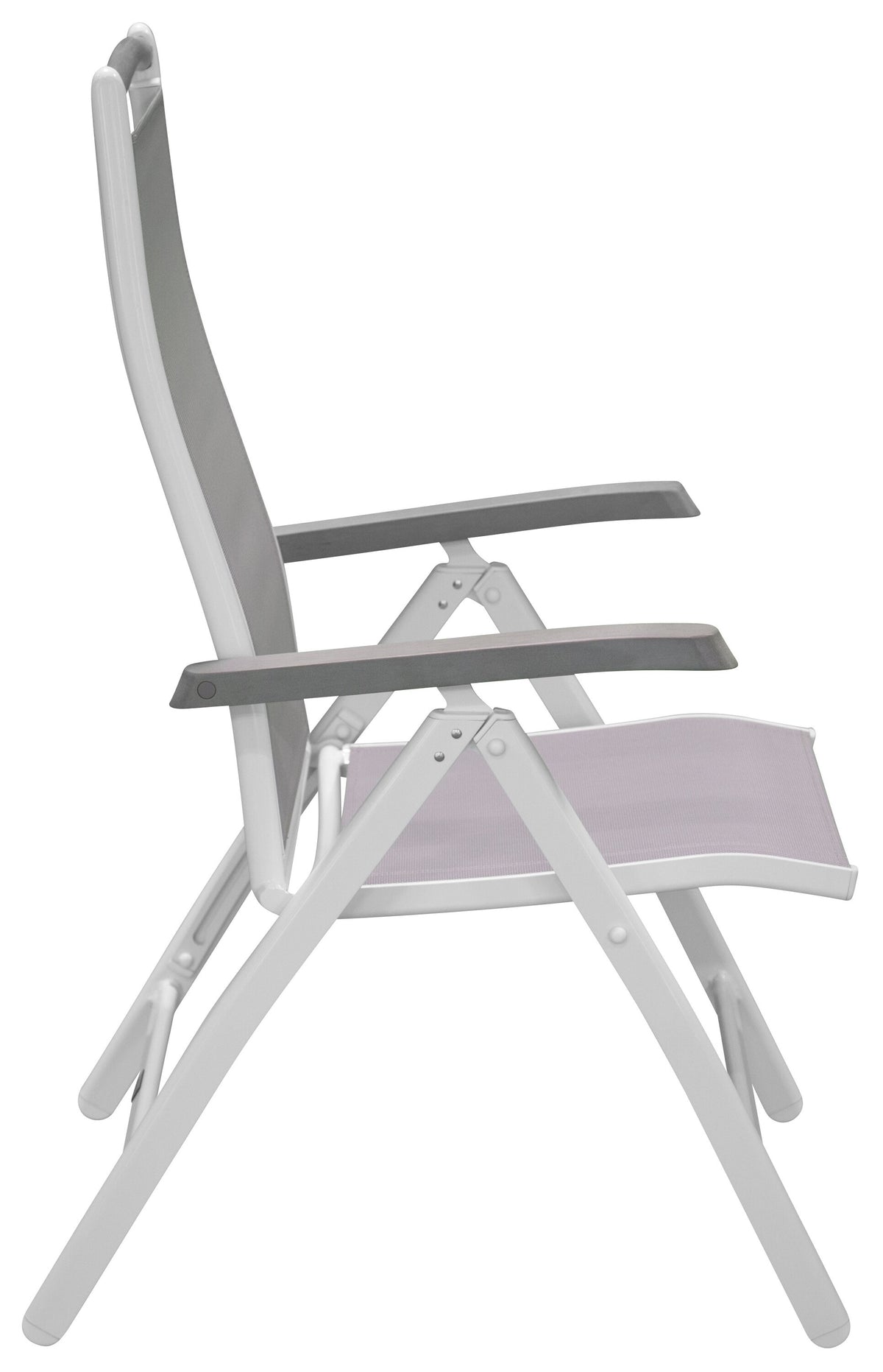 Albany Stuhl in Grau / Weiss präsentiert im Onlineshop von KAQTU Design AG. Gartenstuhl mit Armlehnen ist von Venture Home