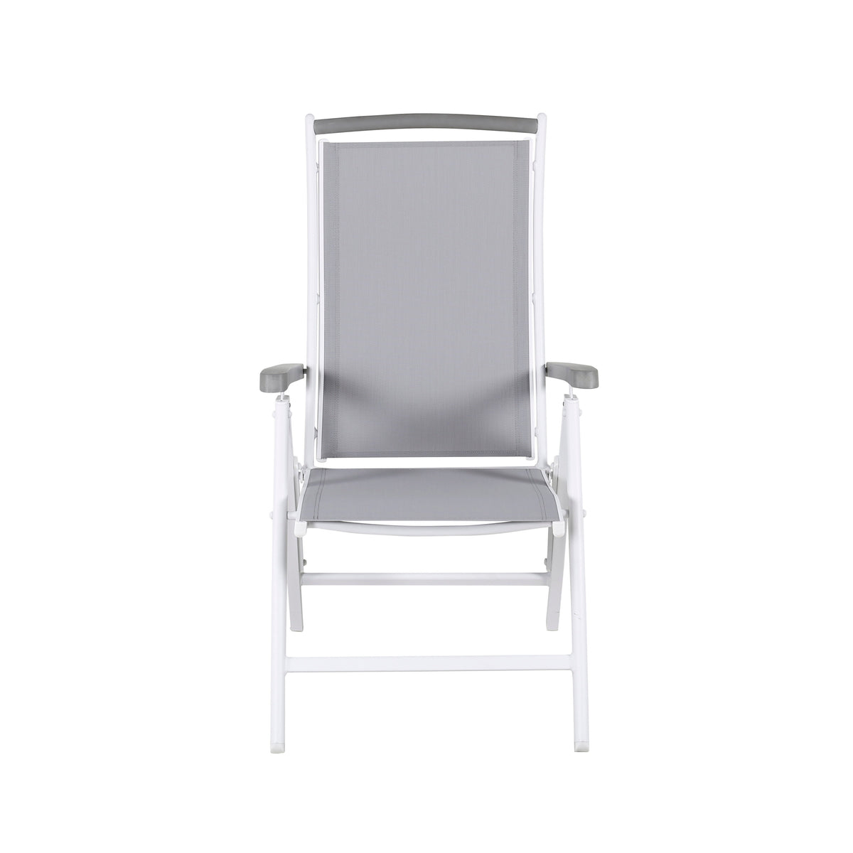 Albany Stuhl in Grau / Weiss präsentiert im Onlineshop von KAQTU Design AG. Gartenstuhl mit Armlehnen ist von Venture Home