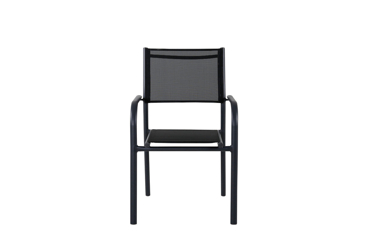Santorini Gartenstuhl in Schwarz präsentiert im Onlineshop von KAQTU Design AG. Gartenstuhl mit Armlehnen ist von Venture Home