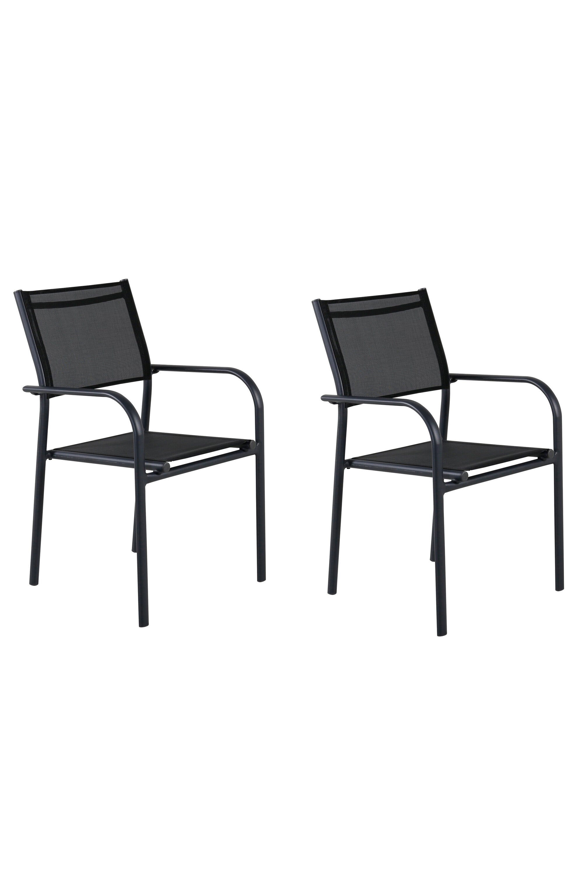 Santorini Gartenstuhl in Schwarz präsentiert im Onlineshop von KAQTU Design AG. Gartenstuhl mit Armlehnen ist von Venture Home