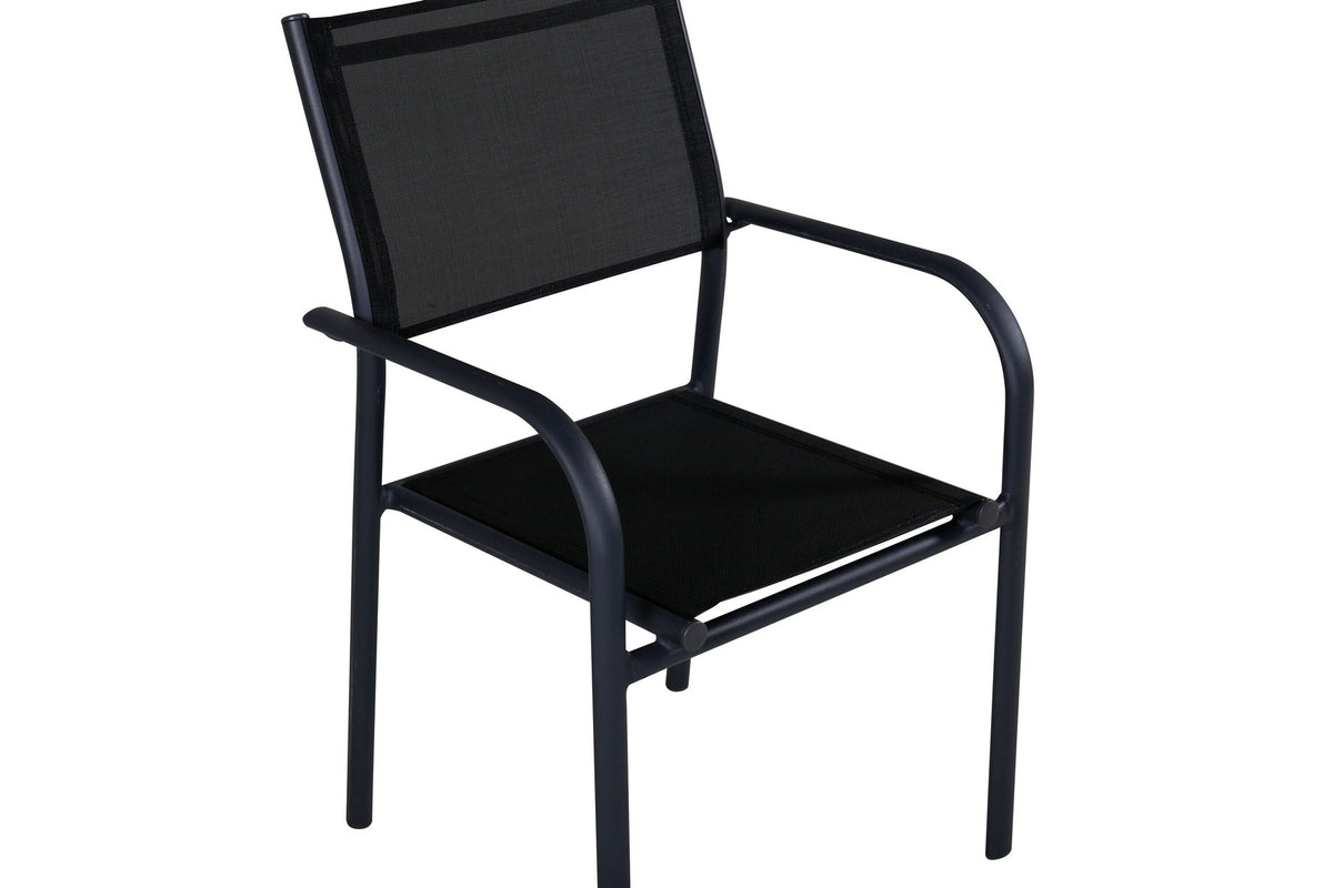 Santorini Gartenstuhl in Schwarz präsentiert im Onlineshop von KAQTU Design AG. Gartenstuhl mit Armlehnen ist von Venture Home