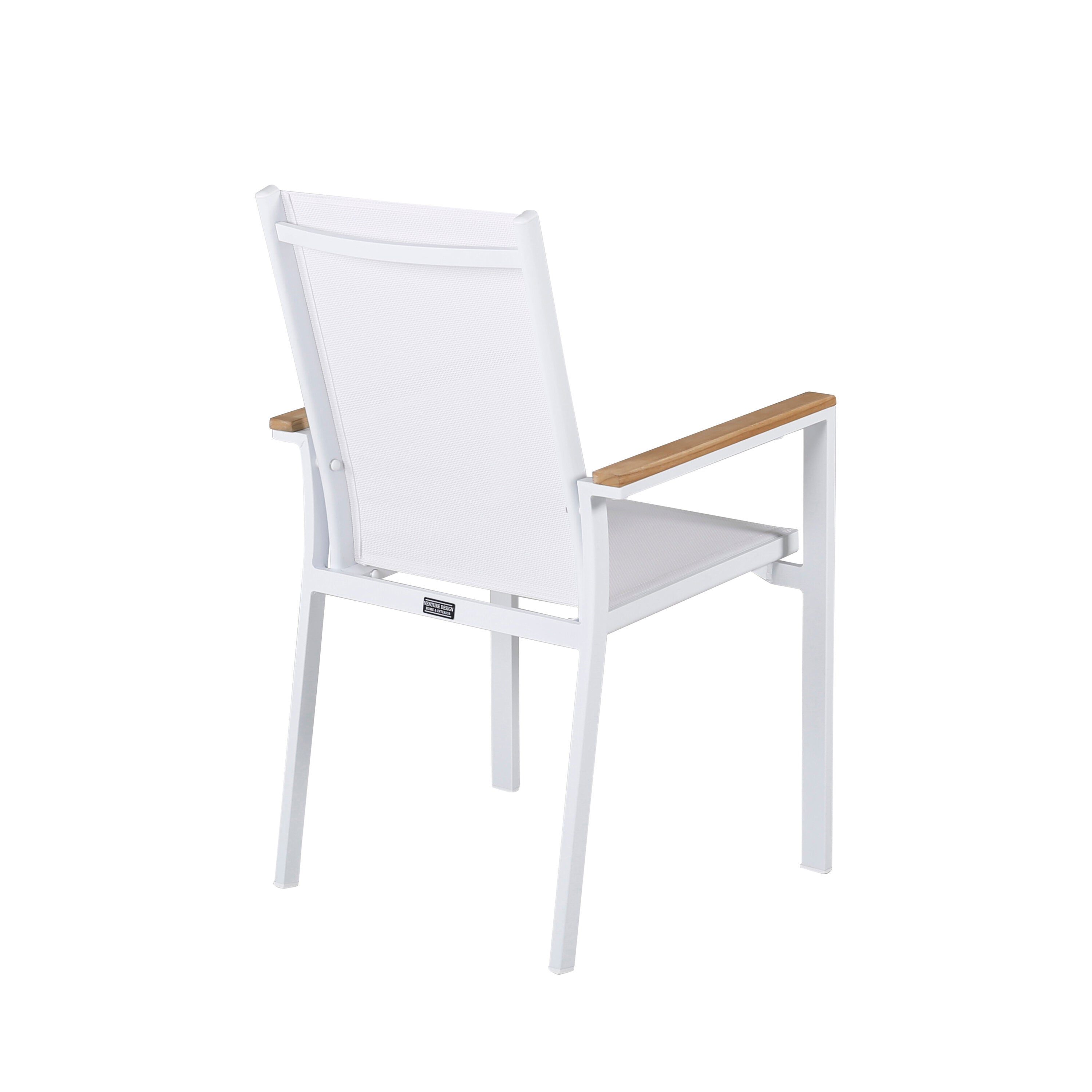 Texas Gartenstuhl in Weiss präsentiert im Onlineshop von KAQTU Design AG. Gartenstuhl mit Armlehnen ist von Venture Home