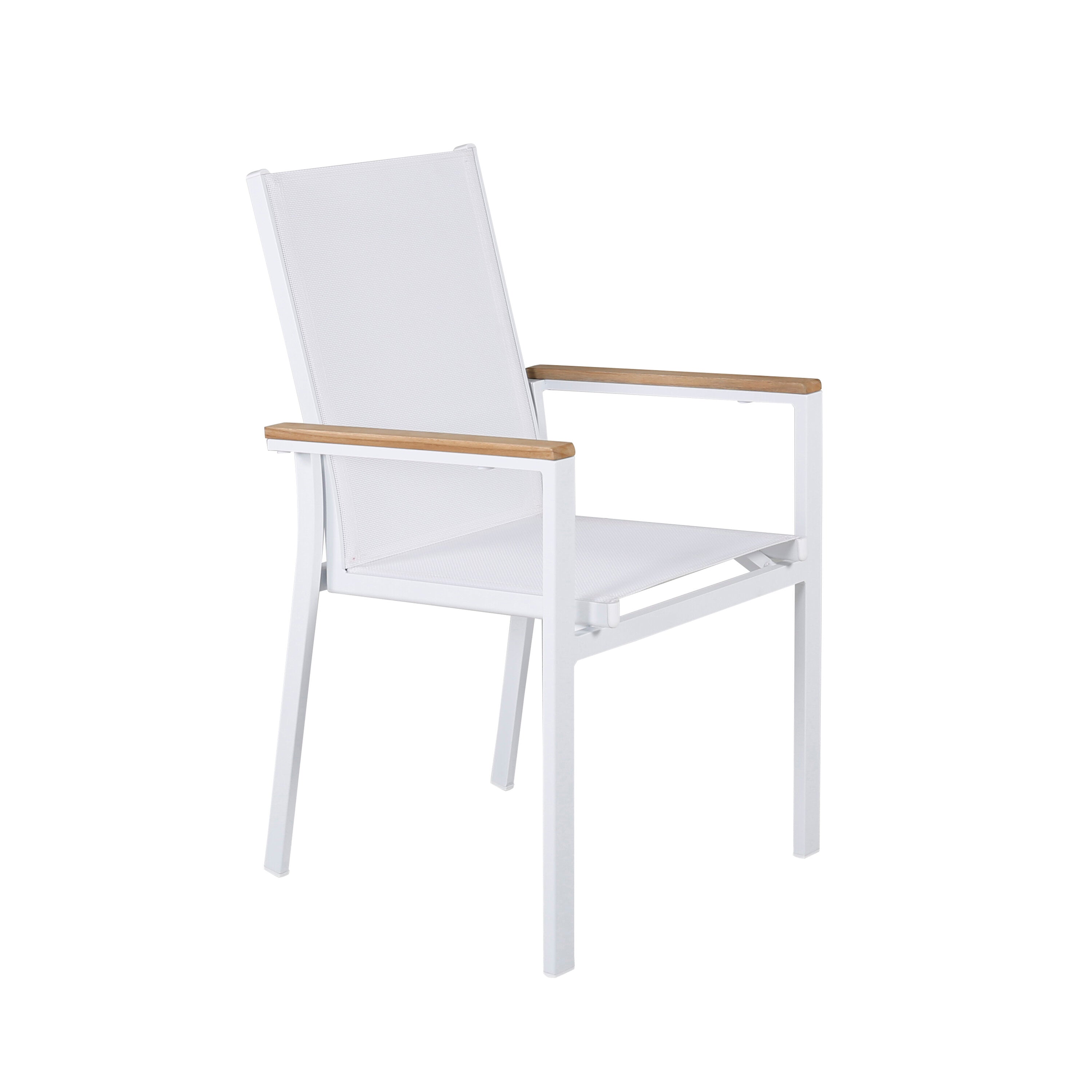 Texas Gartenstuhl in Weiss präsentiert im Onlineshop von KAQTU Design AG. Gartenstuhl mit Armlehnen ist von Venture Home