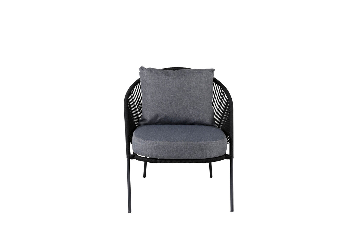 Lindos Sessel in Schwarz präsentiert im Onlineshop von KAQTU Design AG. Outdoor-Sessel ist von Venture Home