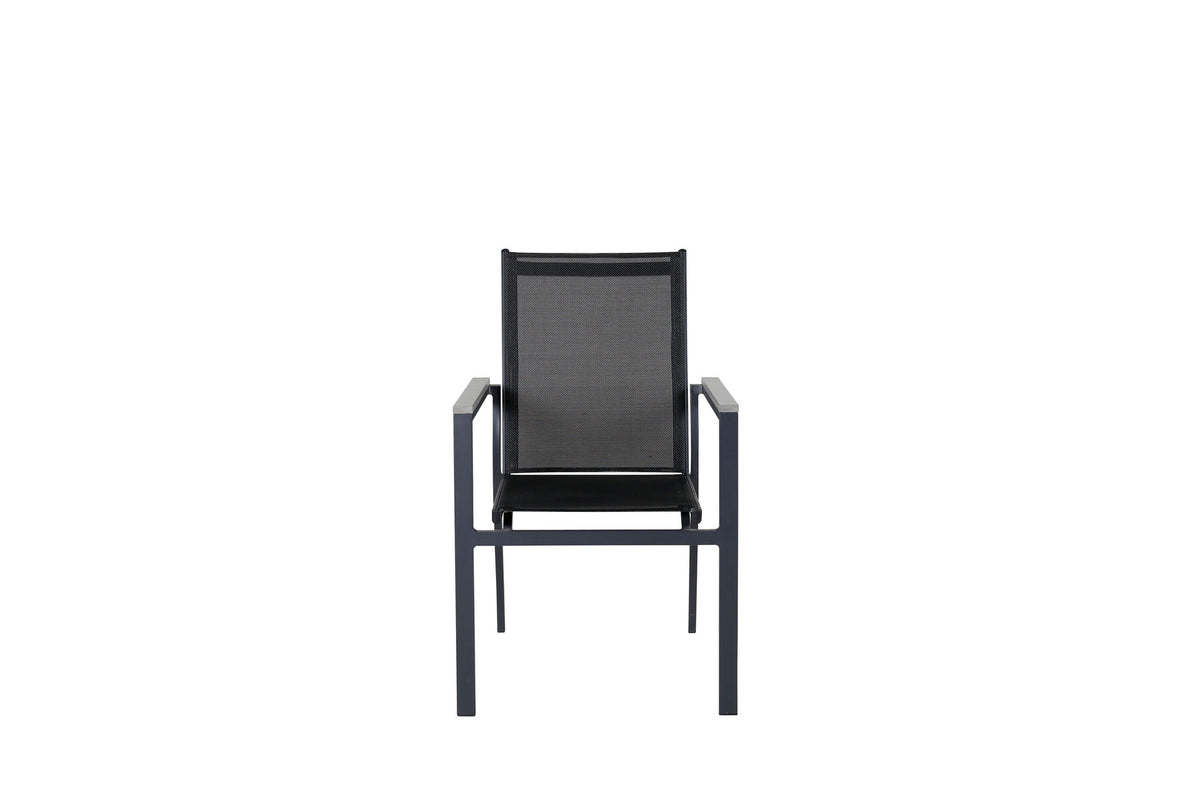Parma Gartenstuhl in Schwarz präsentiert im Onlineshop von KAQTU Design AG. Gartenstuhl mit Armlehnen ist von Venture Home