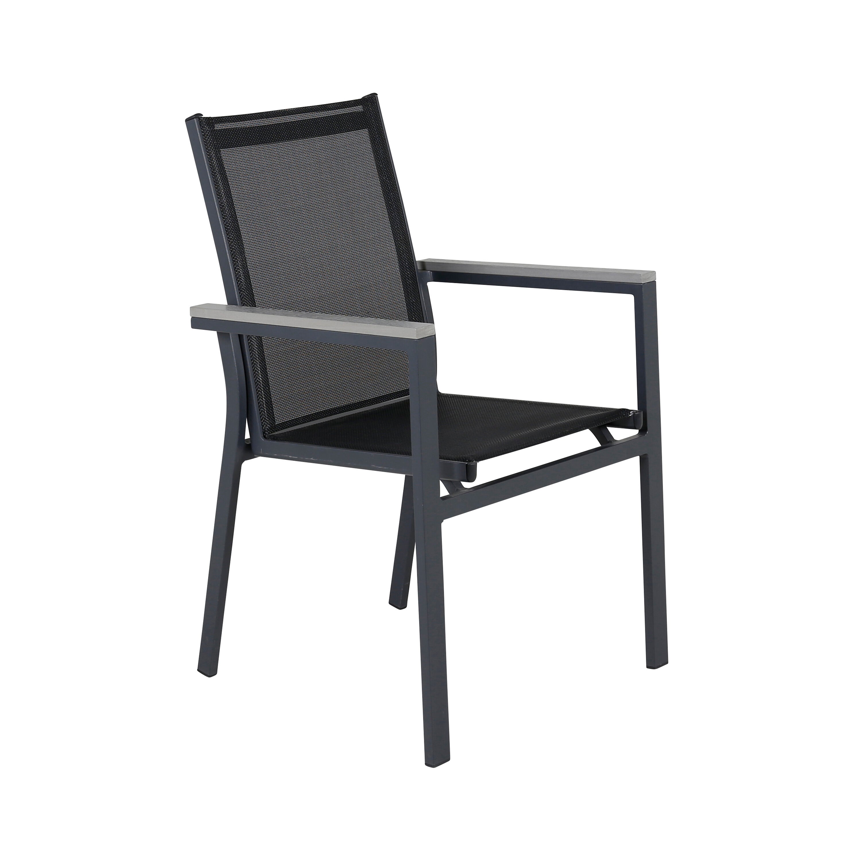 Parma Gartenstuhl in Schwarz präsentiert im Onlineshop von KAQTU Design AG. Gartenstuhl mit Armlehnen ist von Venture Home