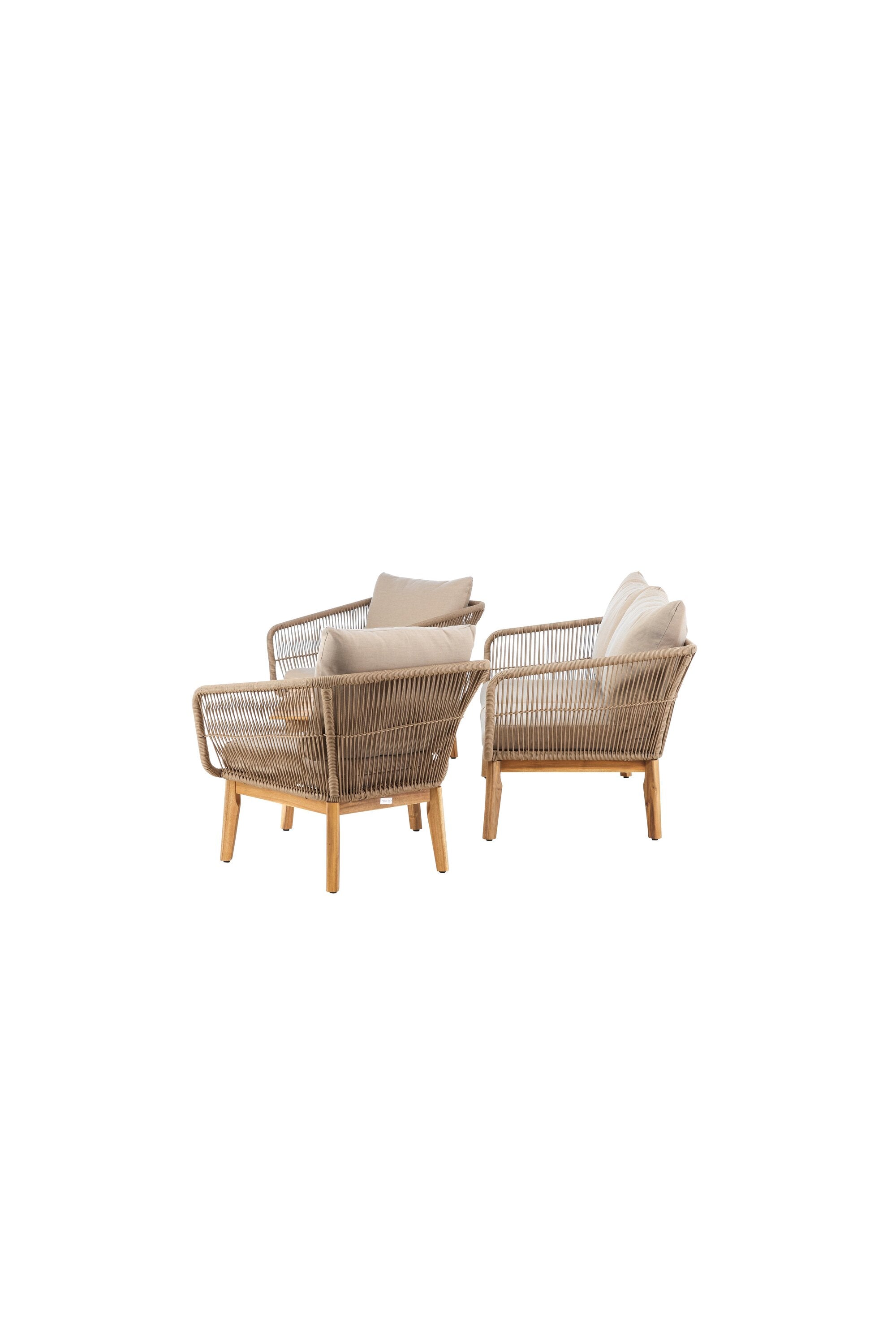 Chania Sofa Outdoorset 110cm in Latte präsentiert im Onlineshop von KAQTU Design AG. Loungeset ist von Venture Home