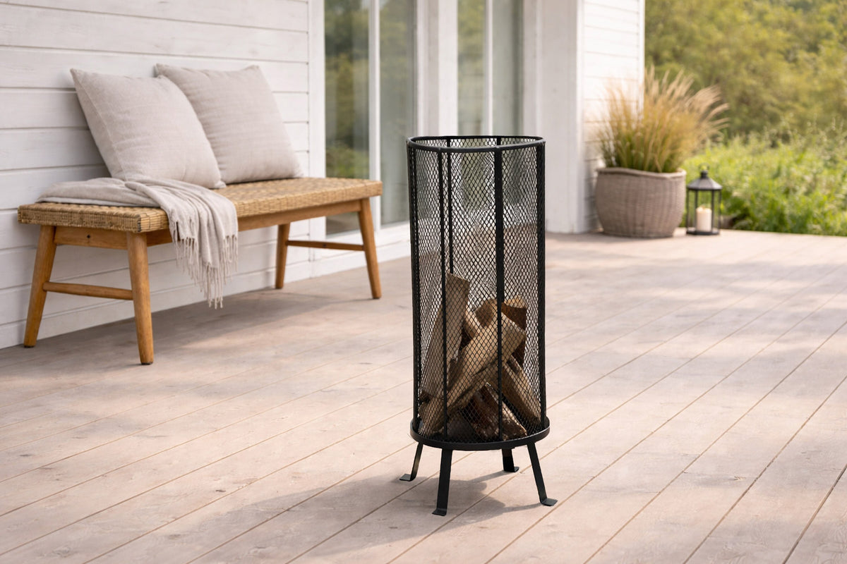 Bastian Feuerkorb in Schwarz präsentiert im Onlineshop von KAQTU Design AG. Feuerschale ist von Venture Home