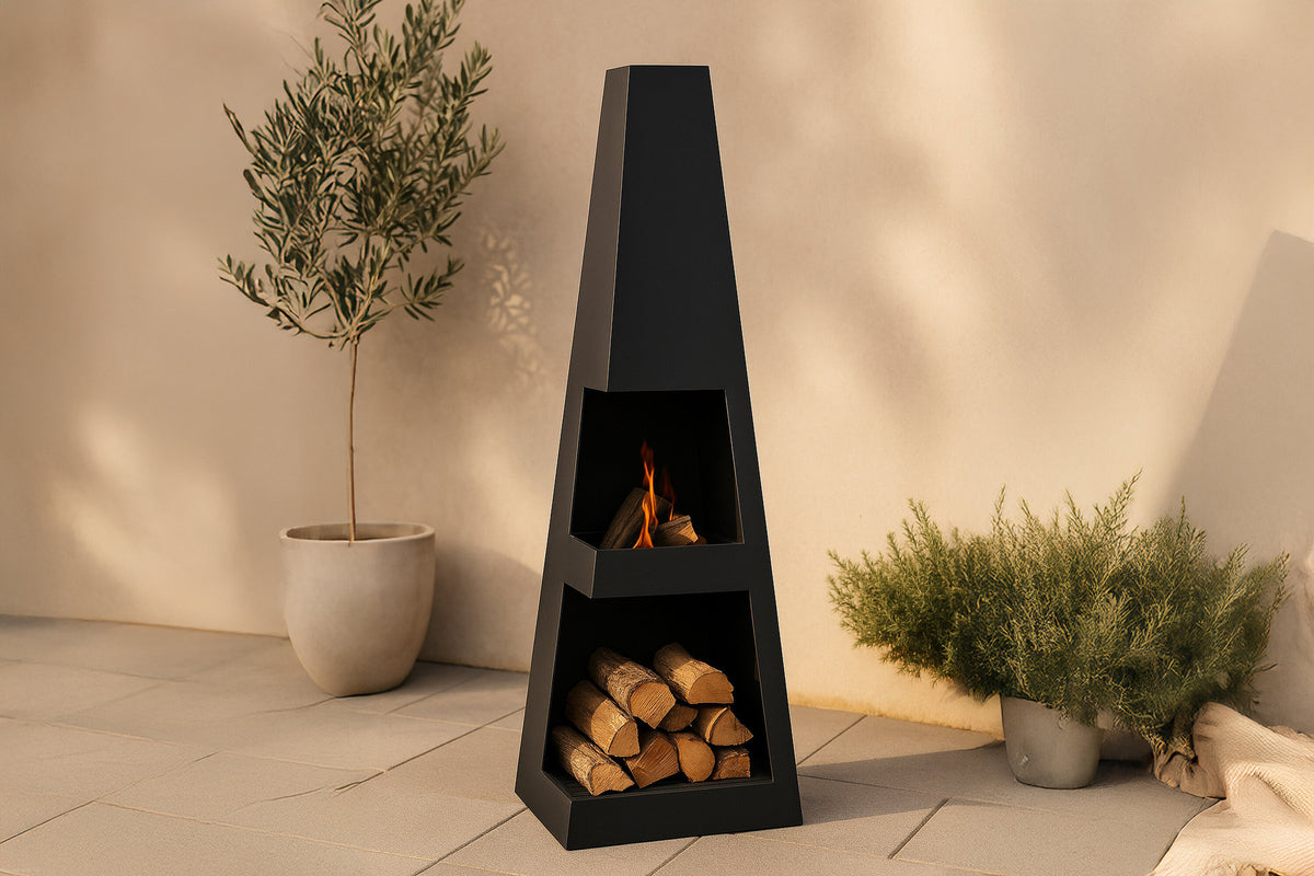 Bastian Feuerkorb in Schwarz präsentiert im Onlineshop von KAQTU Design AG. Feuerschale ist von Venture Home