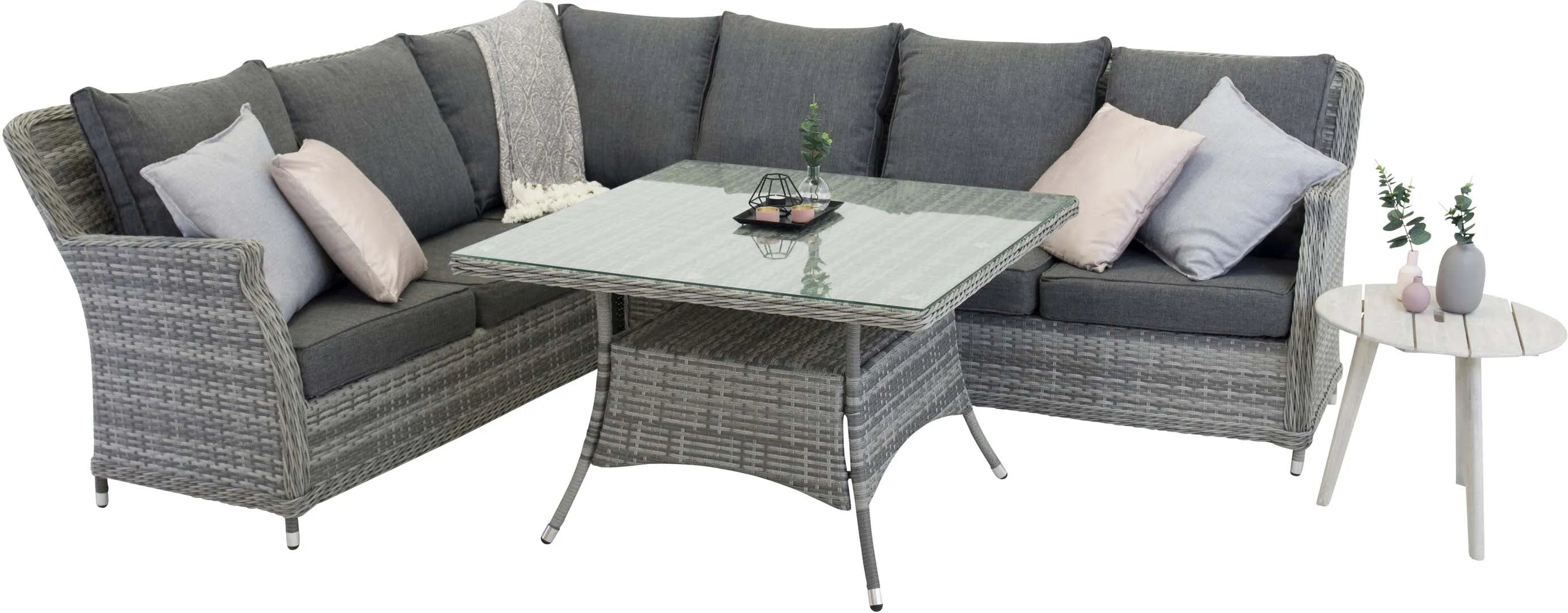 Vikelund Ecksofa: Elegantes Outdoor-Set für moderne Terrassen.