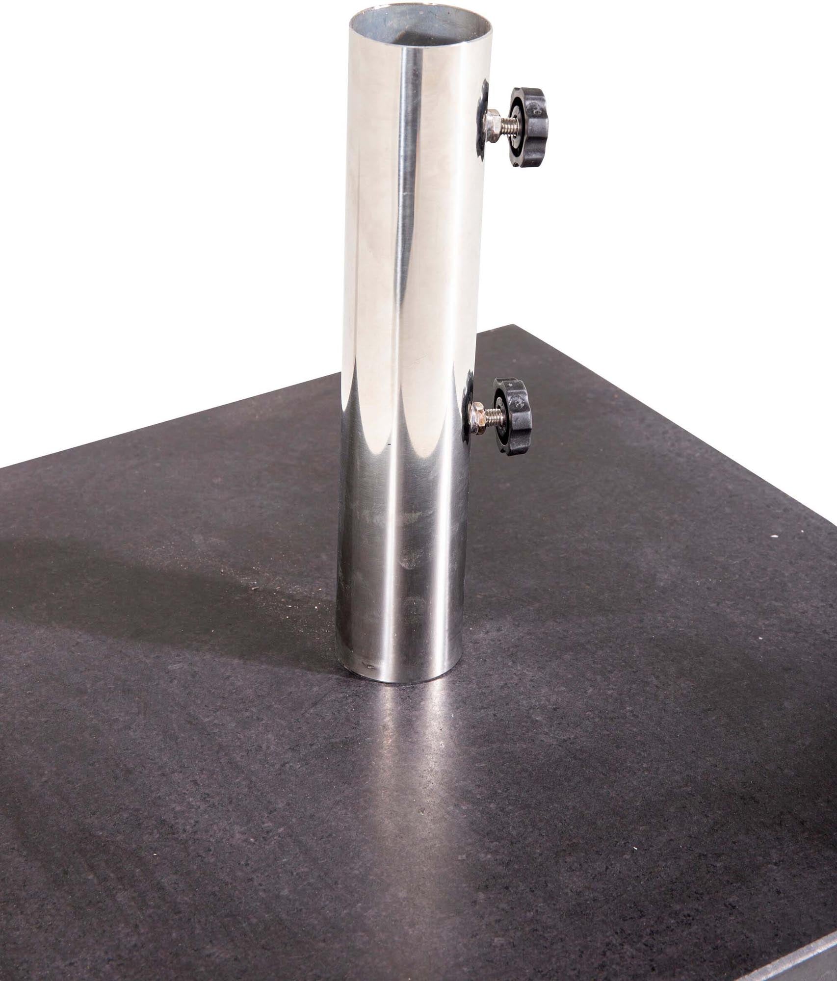 Der Stathera Sonnenschirmstein von Venture Home bietet eleganten Halt für Ihren Sonnenschirm. Aus robustem, wetterfestem Beton gefertigt, ist er die perfekte Ergänzung für jede Terrasse.