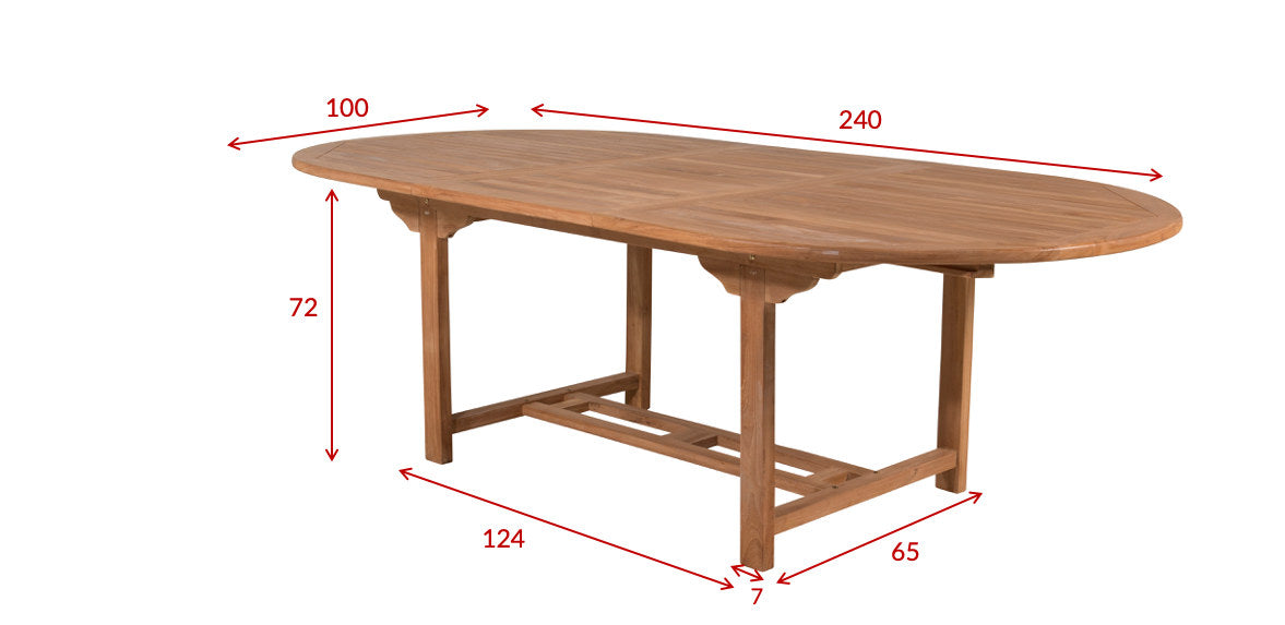 Tisch Kenya ausziehbar in Natur präsentiert im Onlineshop von KAQTU Design AG. Gartentisch ist von Venture Home