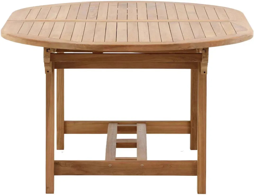 Stilvoller, ausziehbarer Gartentisch aus Teakholz, ideal für gesellige Momente im Freien. Langlebig und elegant.