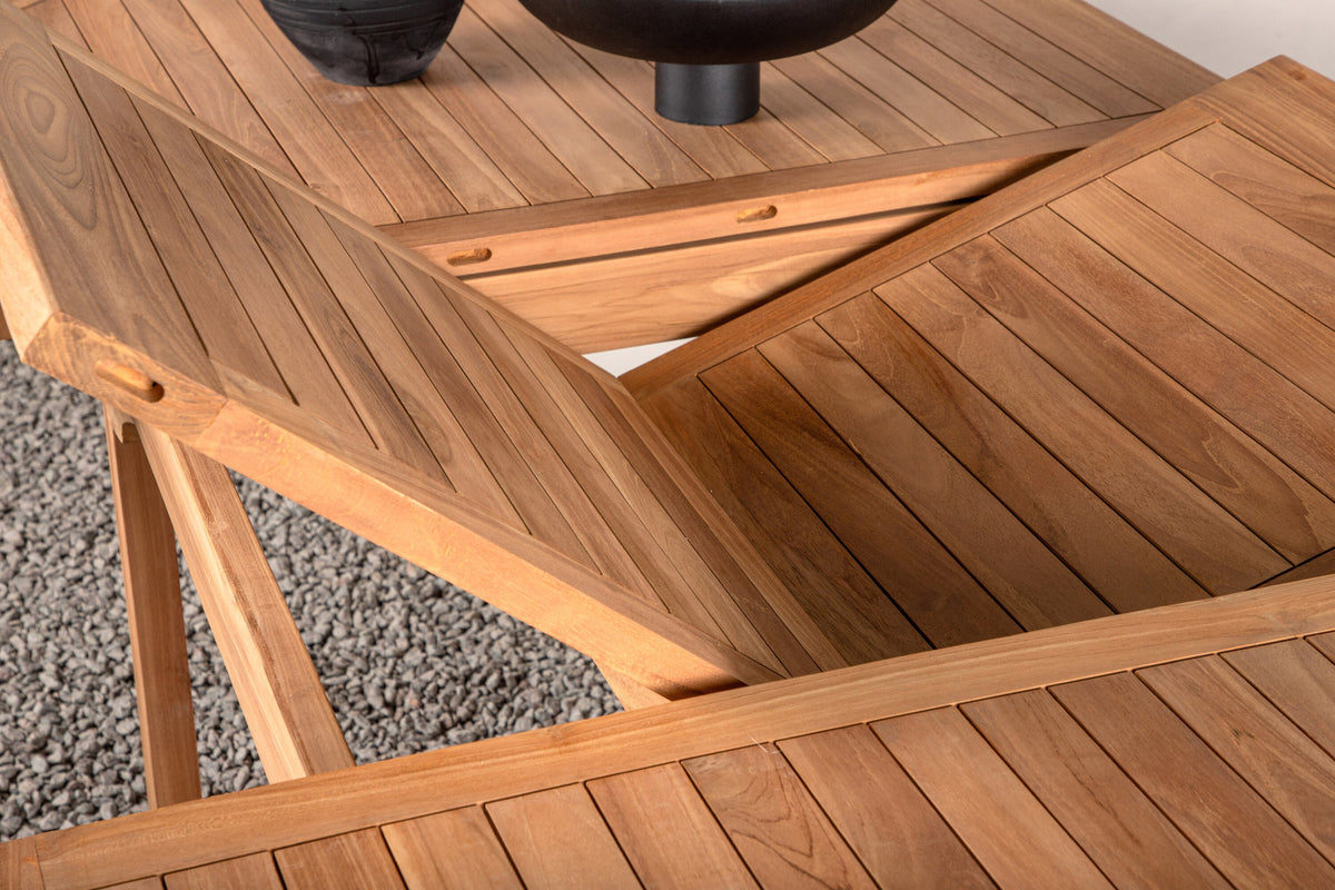 Tisch Kenya ausziehbar in Natur präsentiert im Onlineshop von KAQTU Design AG. Gartentisch ist von Venture Home