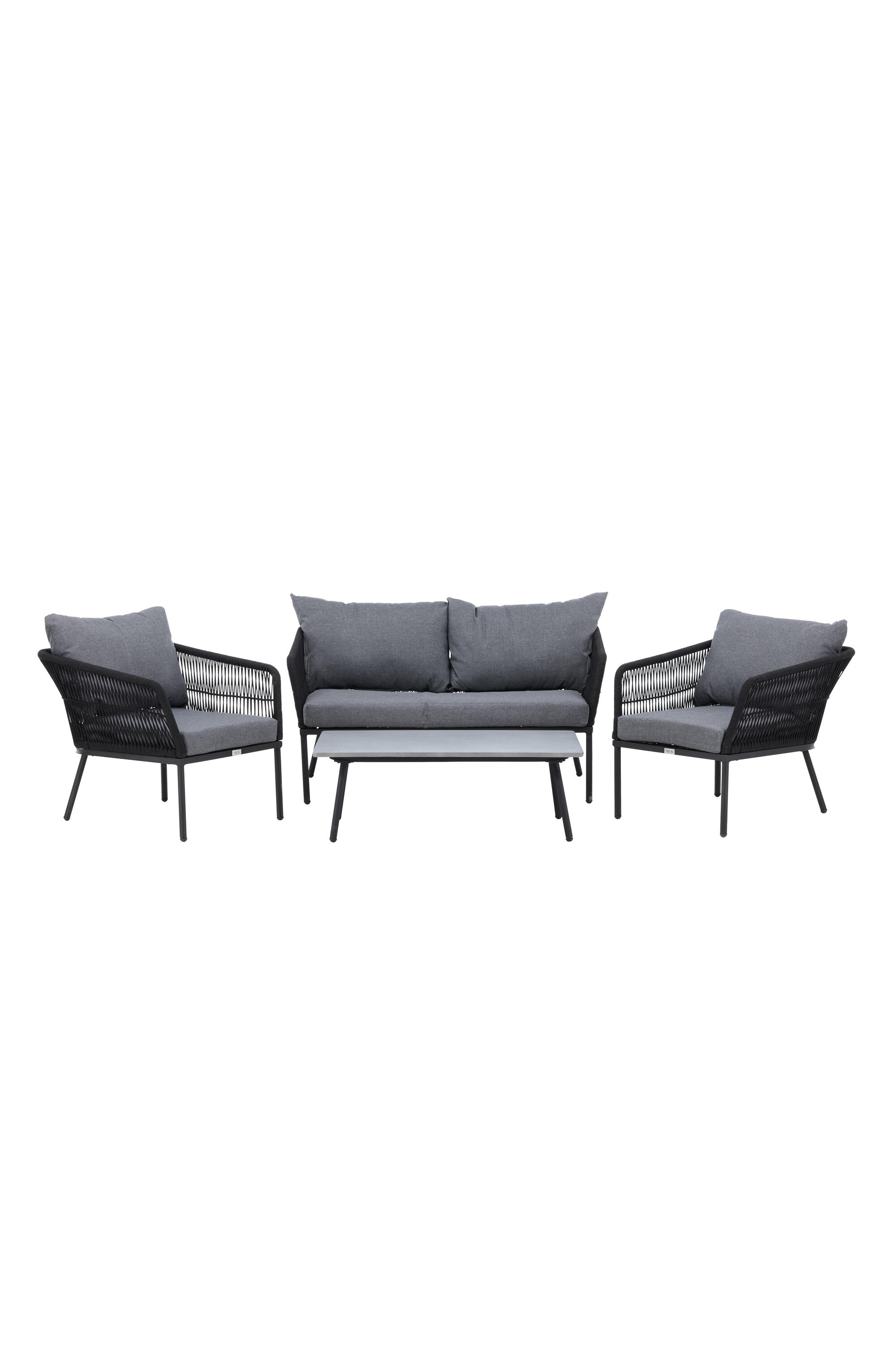 Wunderschöne Sofagarnitur in Grau präsentiert im Onlineshop von KAQTU Design AG. Loungeset ist von Venture Home