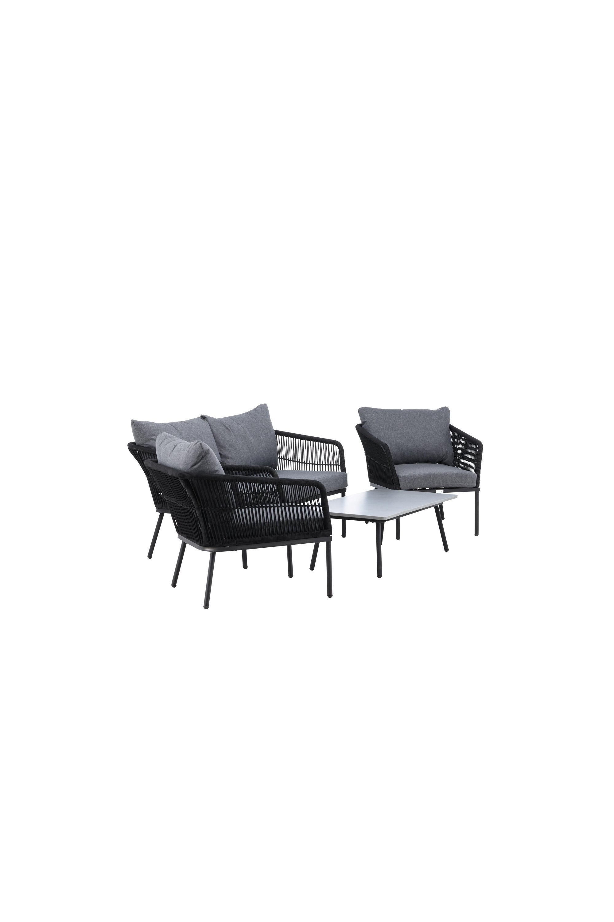 Wunderschöne Sofagarnitur in Grau präsentiert im Onlineshop von KAQTU Design AG. Loungeset ist von Venture Home