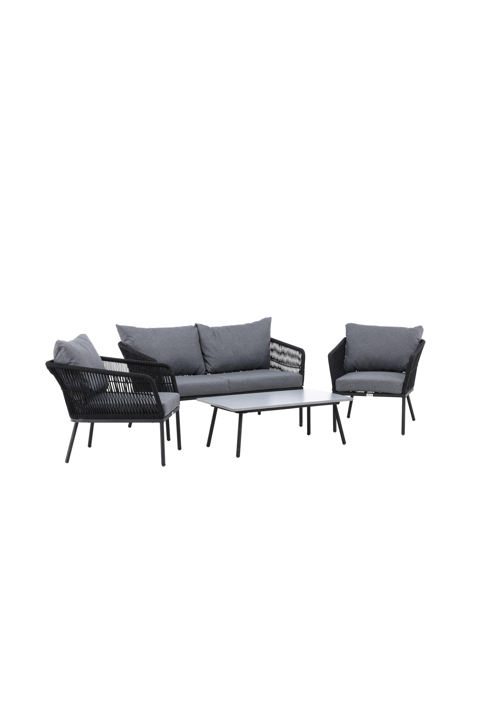 Wunderschöne Sofagarnitur in Grau präsentiert im Onlineshop von KAQTU Design AG. Loungeset ist von Venture Home