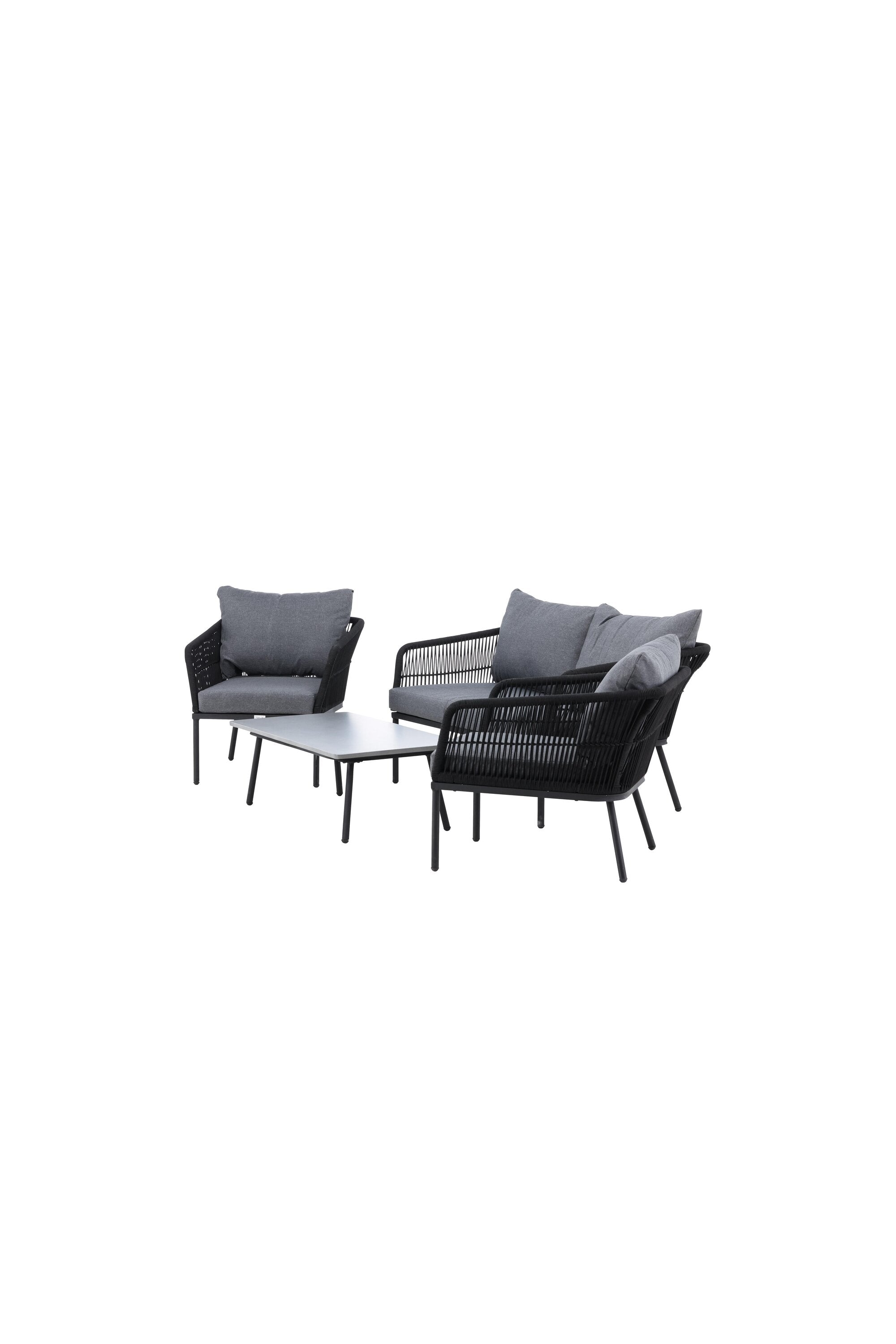 Wunderschöne Sofagarnitur in Grau präsentiert im Onlineshop von KAQTU Design AG. Loungeset ist von Venture Home