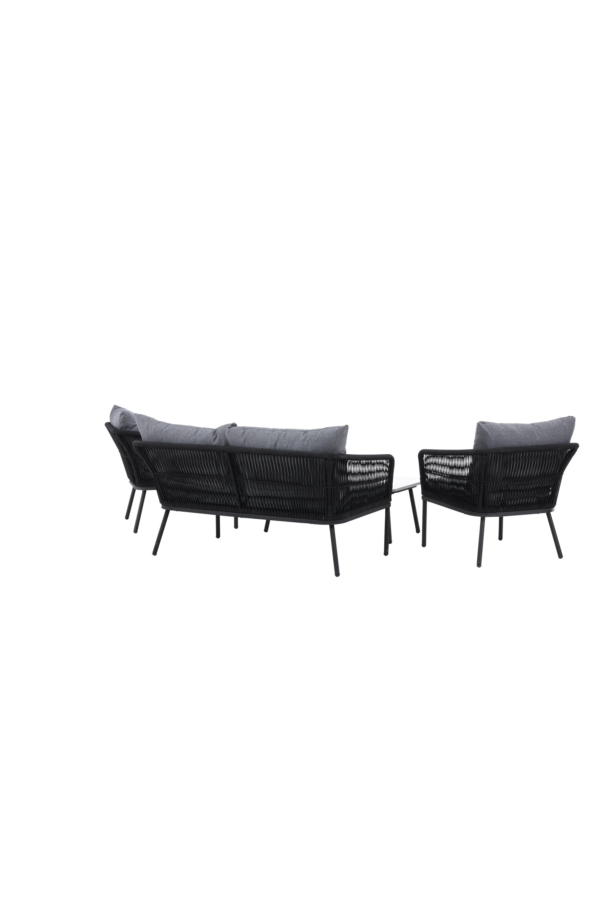 Wunderschöne Sofagarnitur in Grau präsentiert im Onlineshop von KAQTU Design AG. Loungeset ist von Venture Home