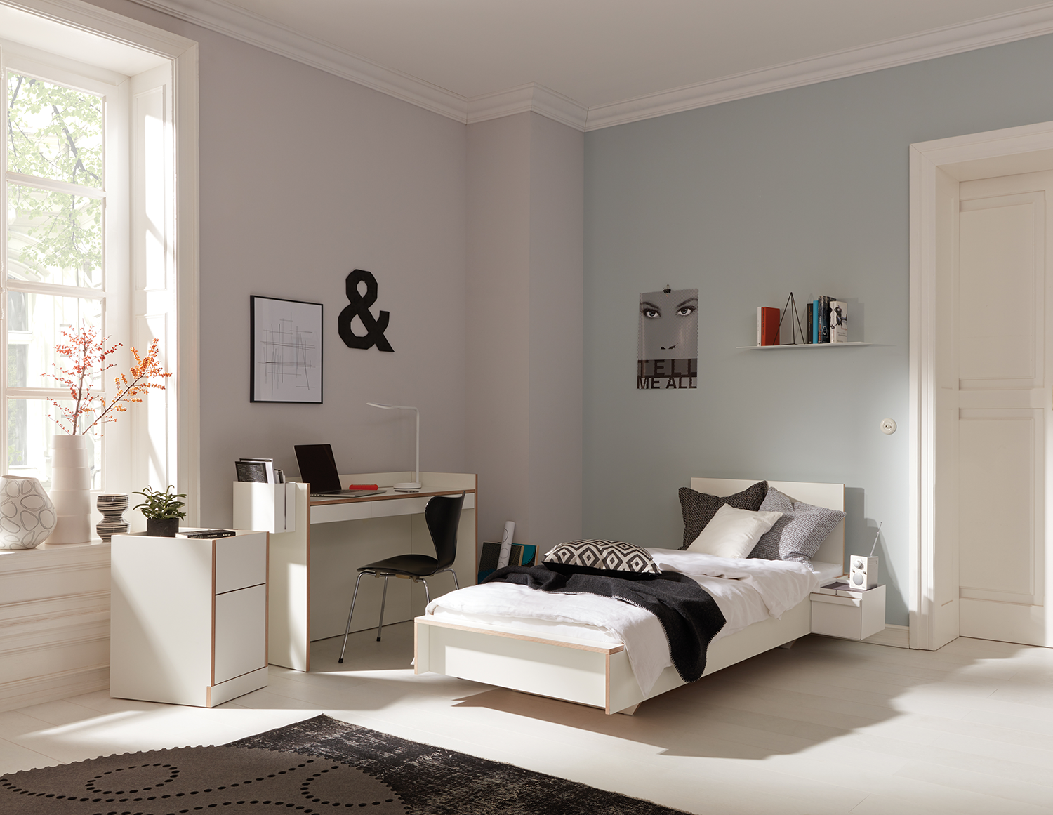 FLAI Einzelbett Komforthöhe + Kopfteil - KAQTU Design