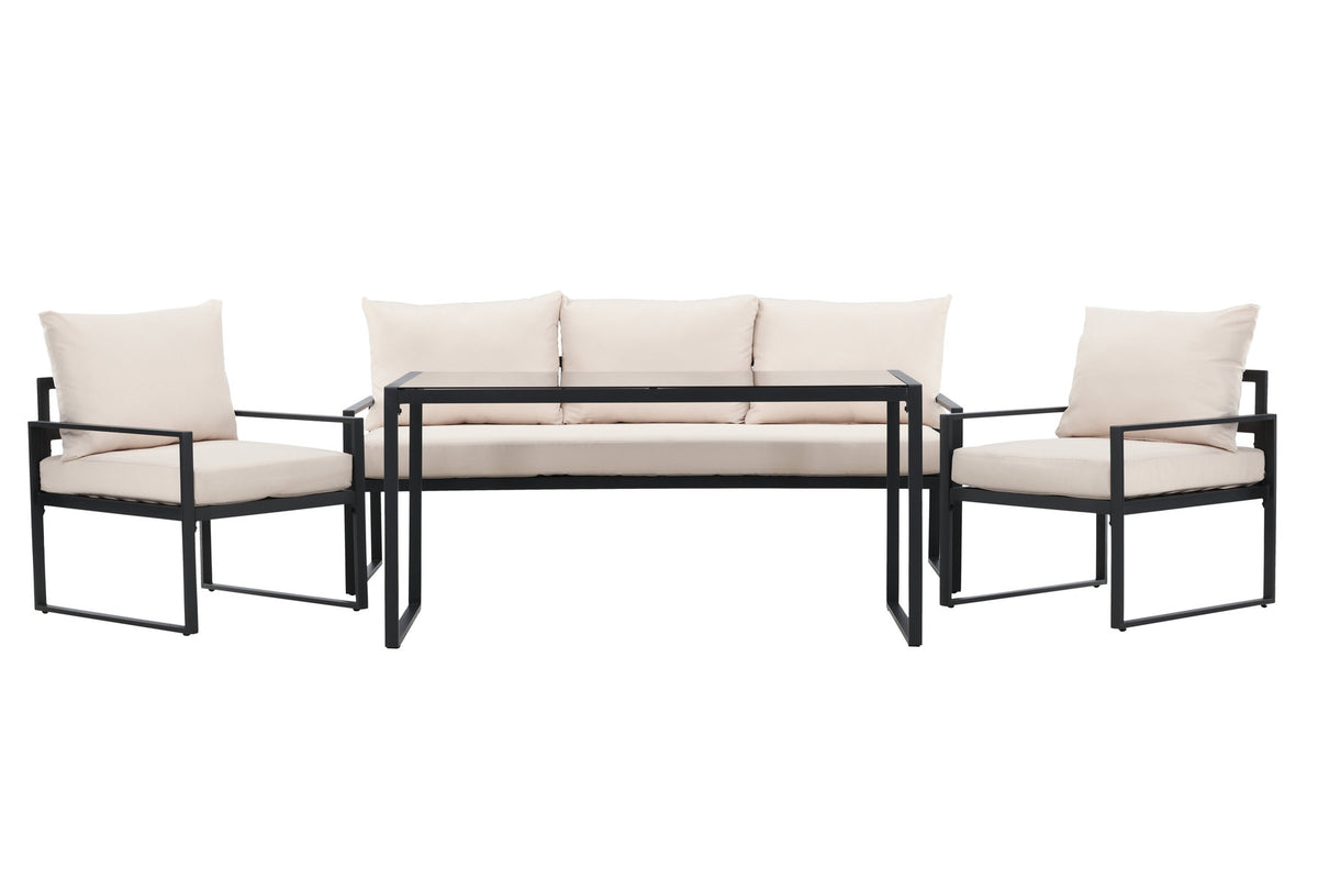 Catania Sofa Set in Beige/Schwarz präsentiert im Onlineshop von KAQTU Design AG. Loungeset ist von Venture Home