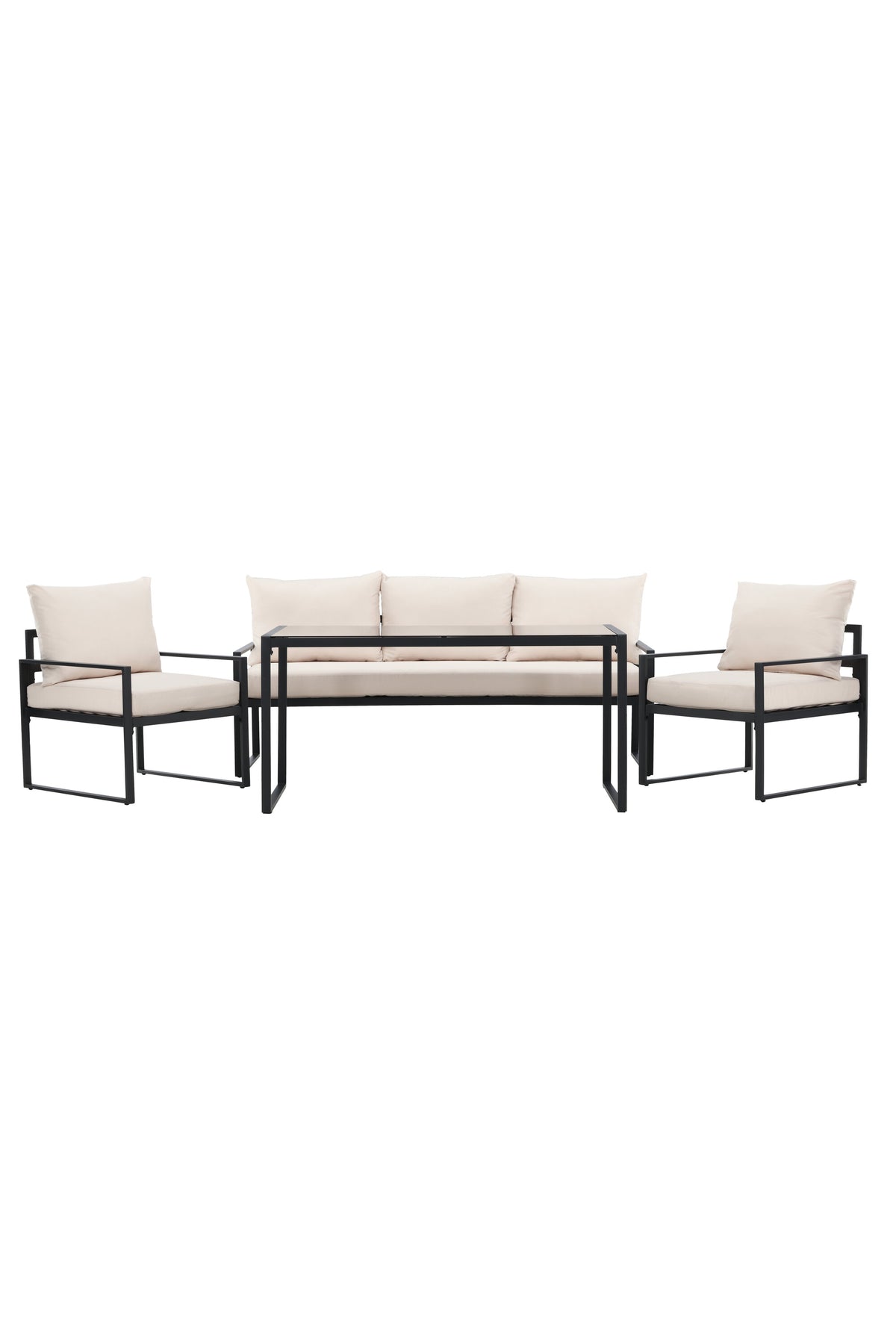 Catania Sofa Set in Beige/Schwarz präsentiert im Onlineshop von KAQTU Design AG. Loungeset ist von Venture Home