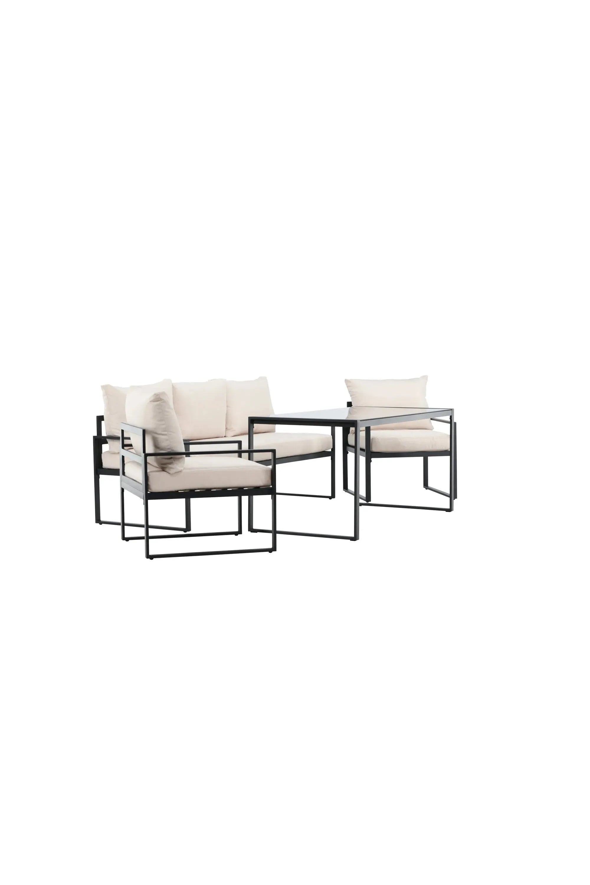 Catania Sofa Set in Beige/Schwarz präsentiert im Onlineshop von KAQTU Design AG. Loungeset ist von Venture Home