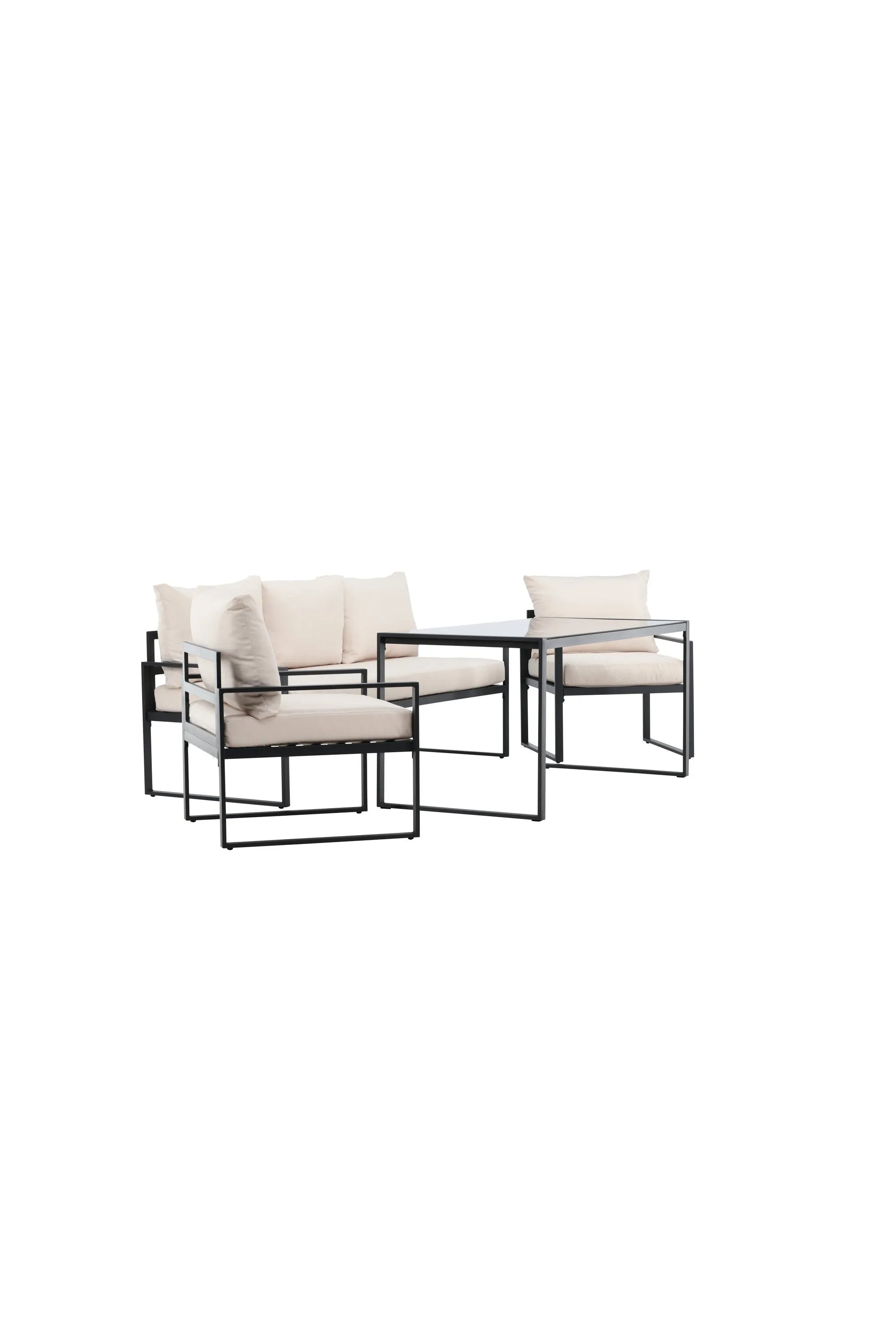 Catania Sofa Set in Beige/Schwarz präsentiert im Onlineshop von KAQTU Design AG. Loungeset ist von Venture Home