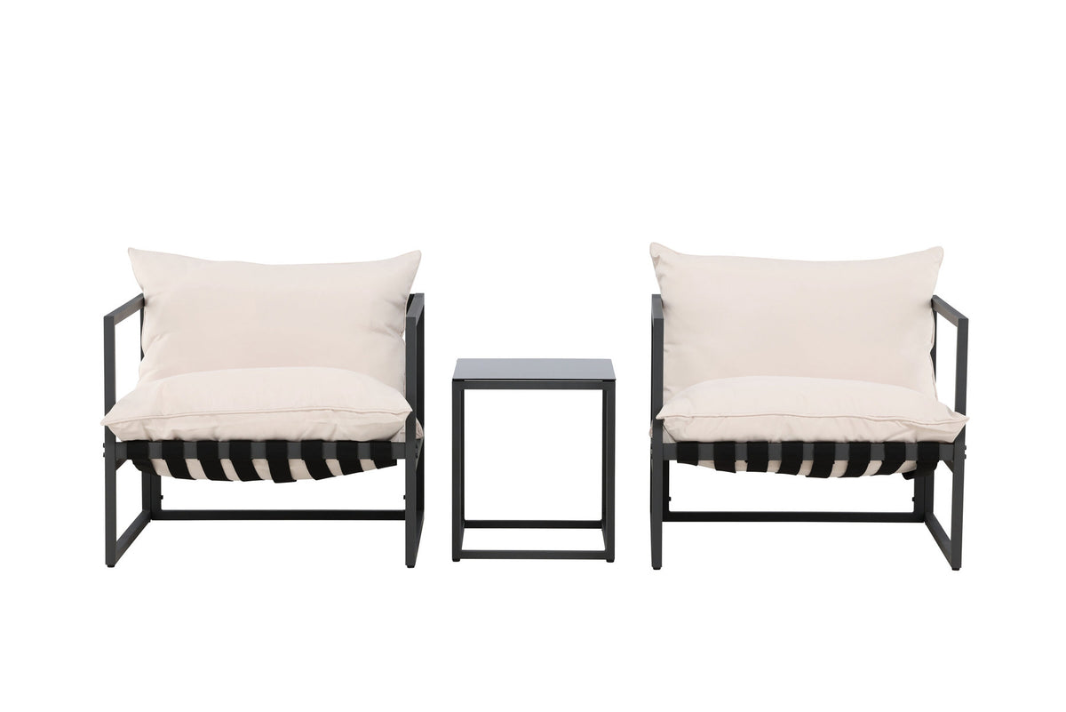 Messina Lounge Set in Schwarz präsentiert im Onlineshop von KAQTU Design AG. Loungeset ist von Venture Home