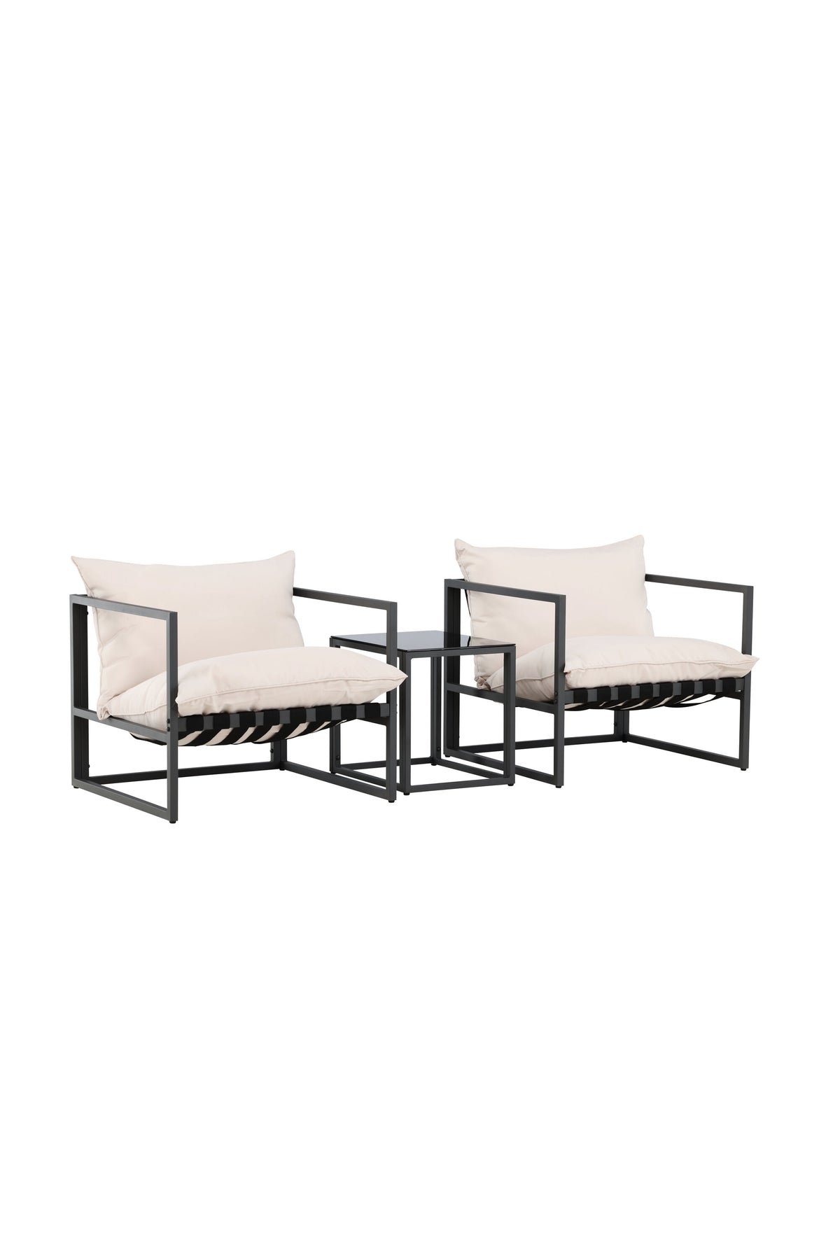 Messina Lounge Set in Schwarz präsentiert im Onlineshop von KAQTU Design AG. Loungeset ist von Venture Home