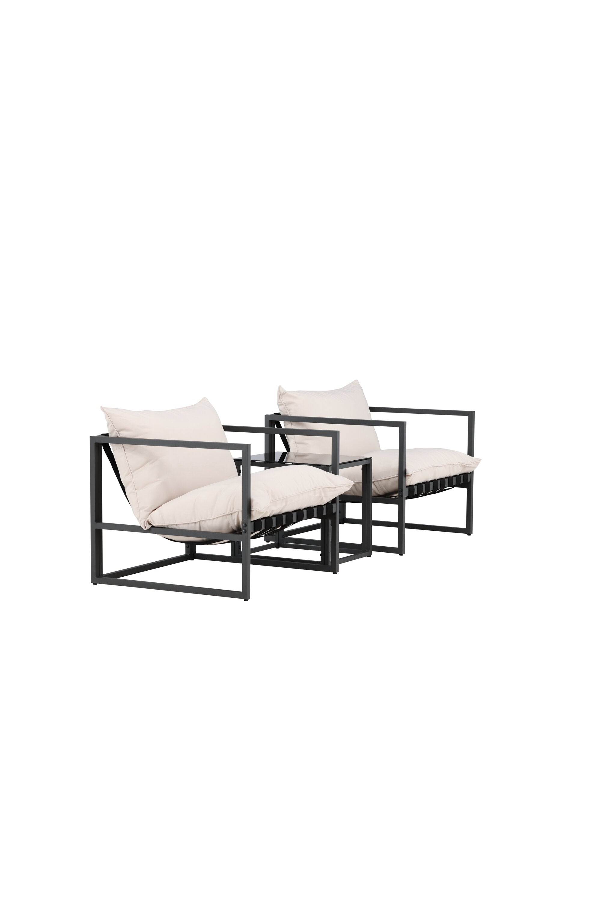 Messina Lounge Set in Schwarz präsentiert im Onlineshop von KAQTU Design AG. Loungeset ist von Venture Home