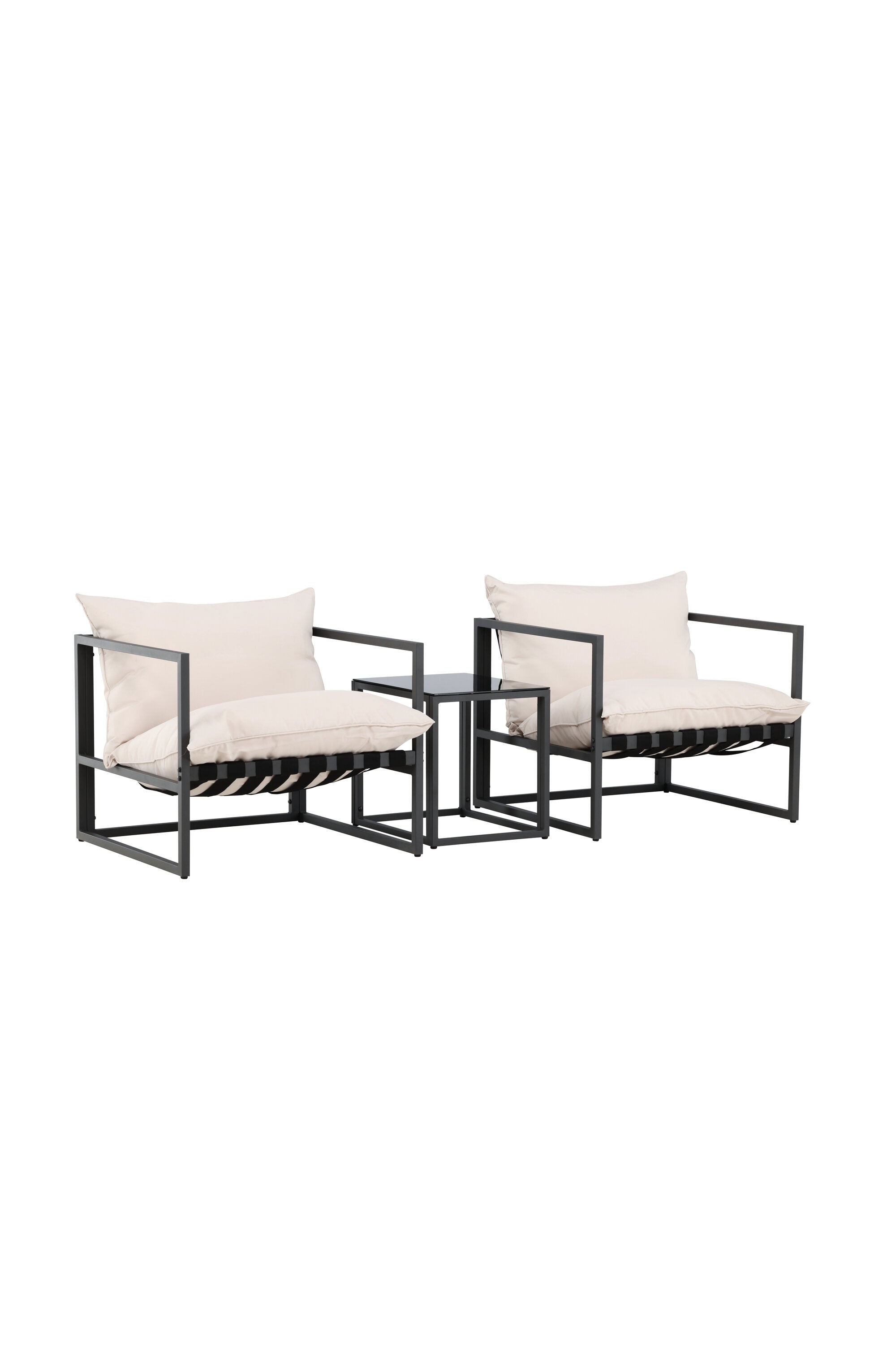 Messina Lounge Set in Schwarz präsentiert im Onlineshop von KAQTU Design AG. Loungeset ist von Venture Home