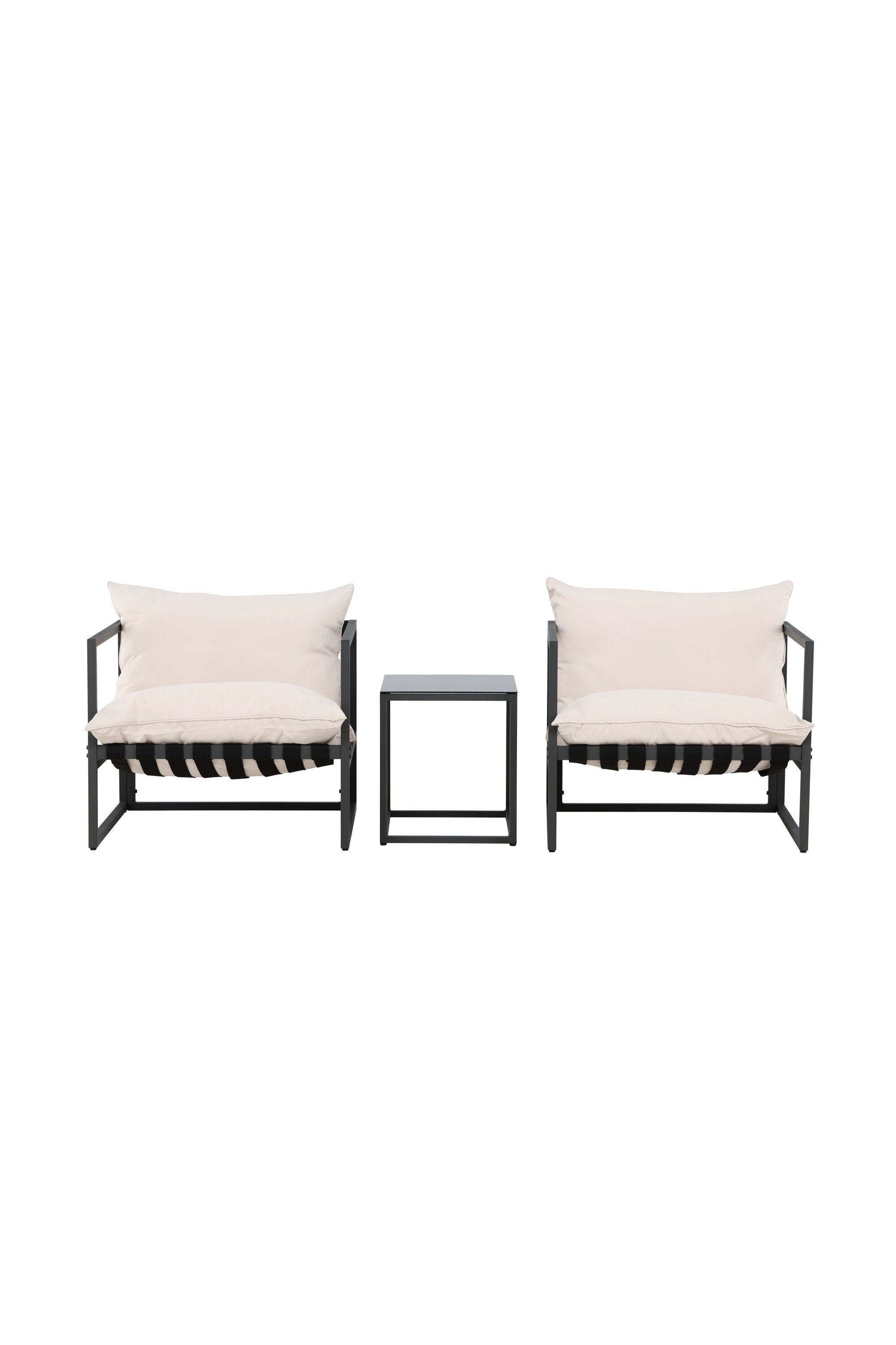 Messina Lounge Set in Schwarz präsentiert im Onlineshop von KAQTU Design AG. Loungeset ist von Venture Home