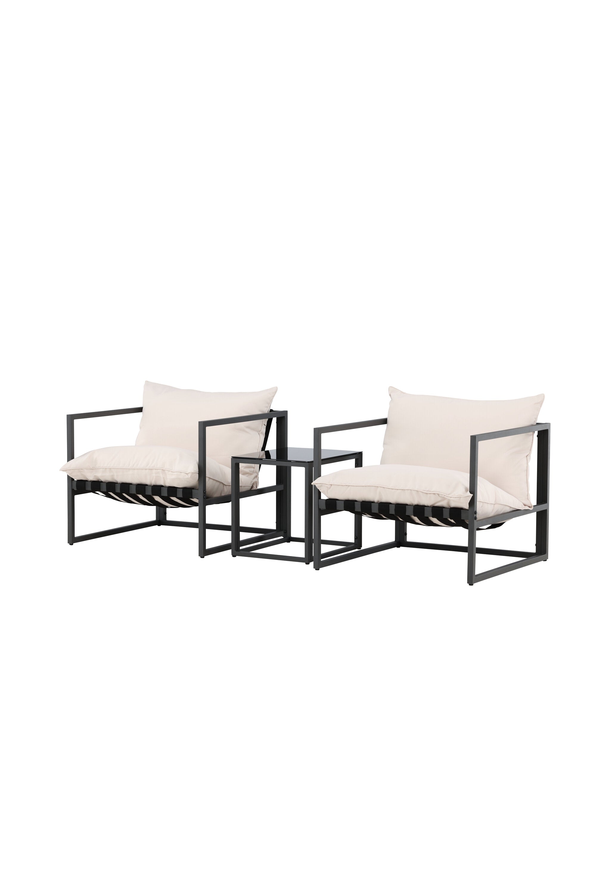Messina Lounge Set in Schwarz präsentiert im Onlineshop von KAQTU Design AG. Loungeset ist von Venture Home