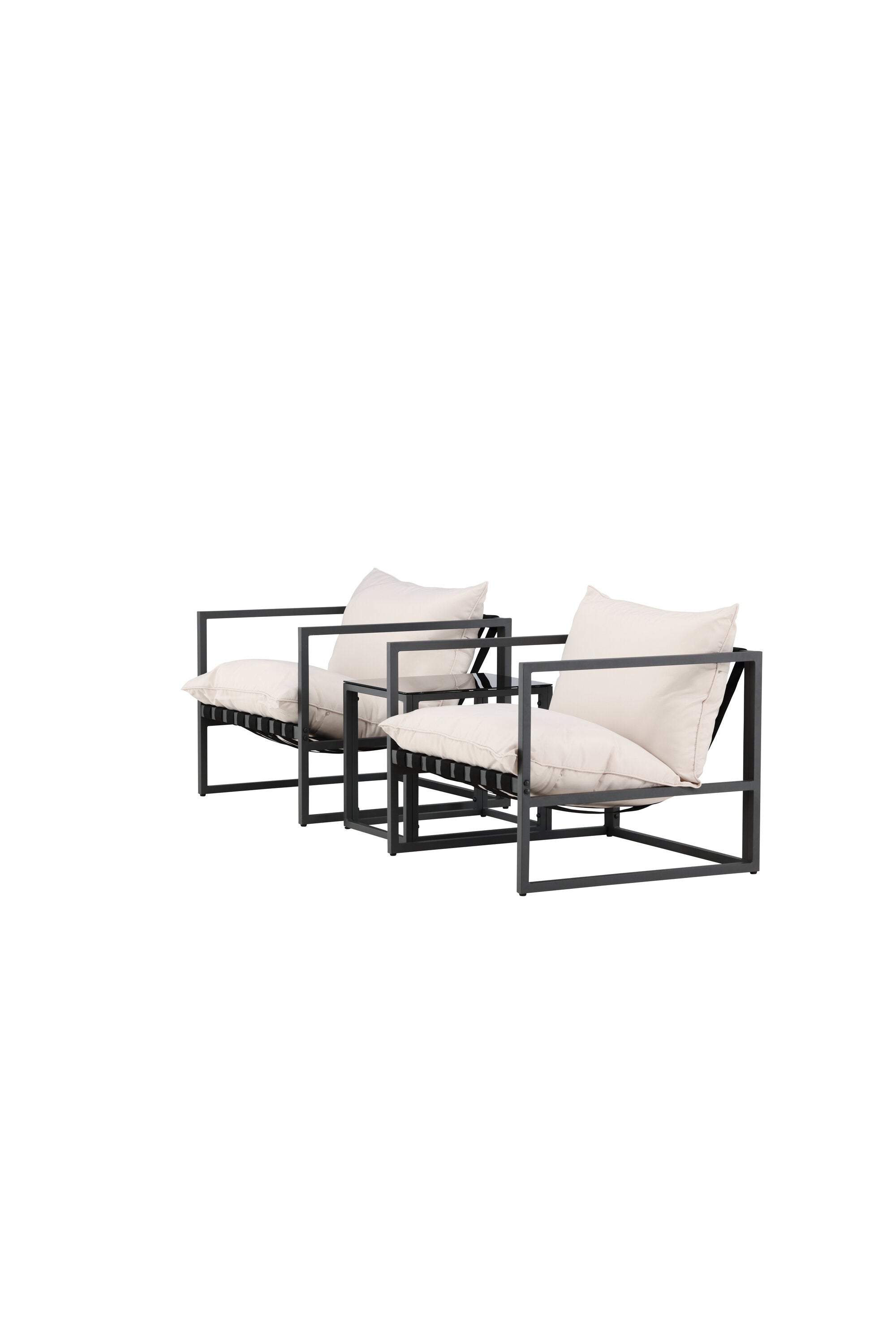 Messina Lounge Set in Schwarz präsentiert im Onlineshop von KAQTU Design AG. Loungeset ist von Venture Home