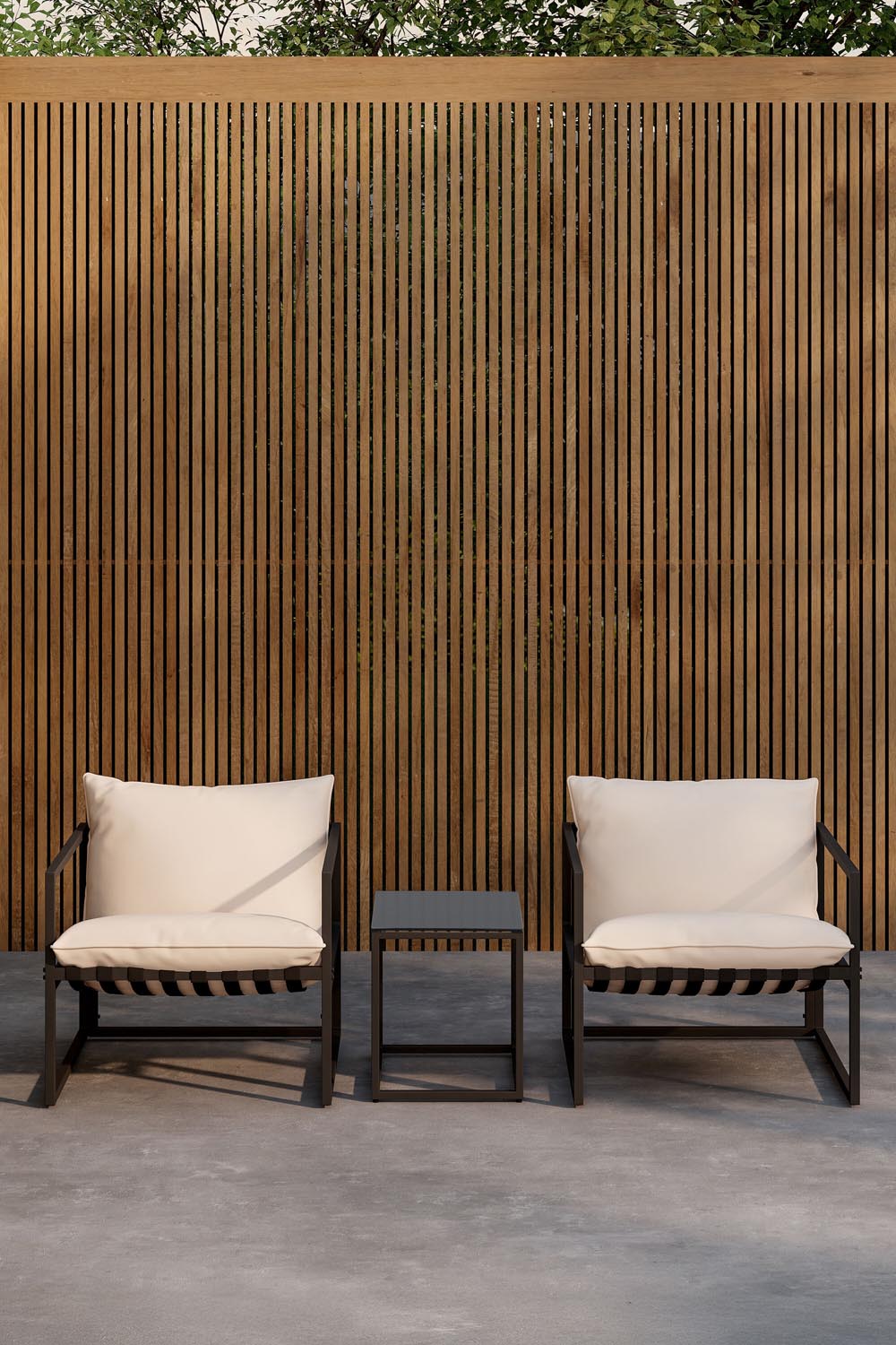 Messina Lounge Set in Schwarz präsentiert im Onlineshop von KAQTU Design AG. Loungeset ist von Venture Home
