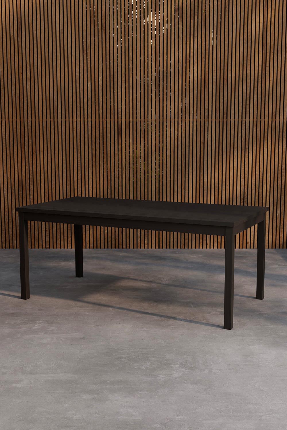 Kenya Rechteckiger Esstisch in Schwarz präsentiert im Onlineshop von KAQTU Design AG. Gartentisch ist von Venture Home