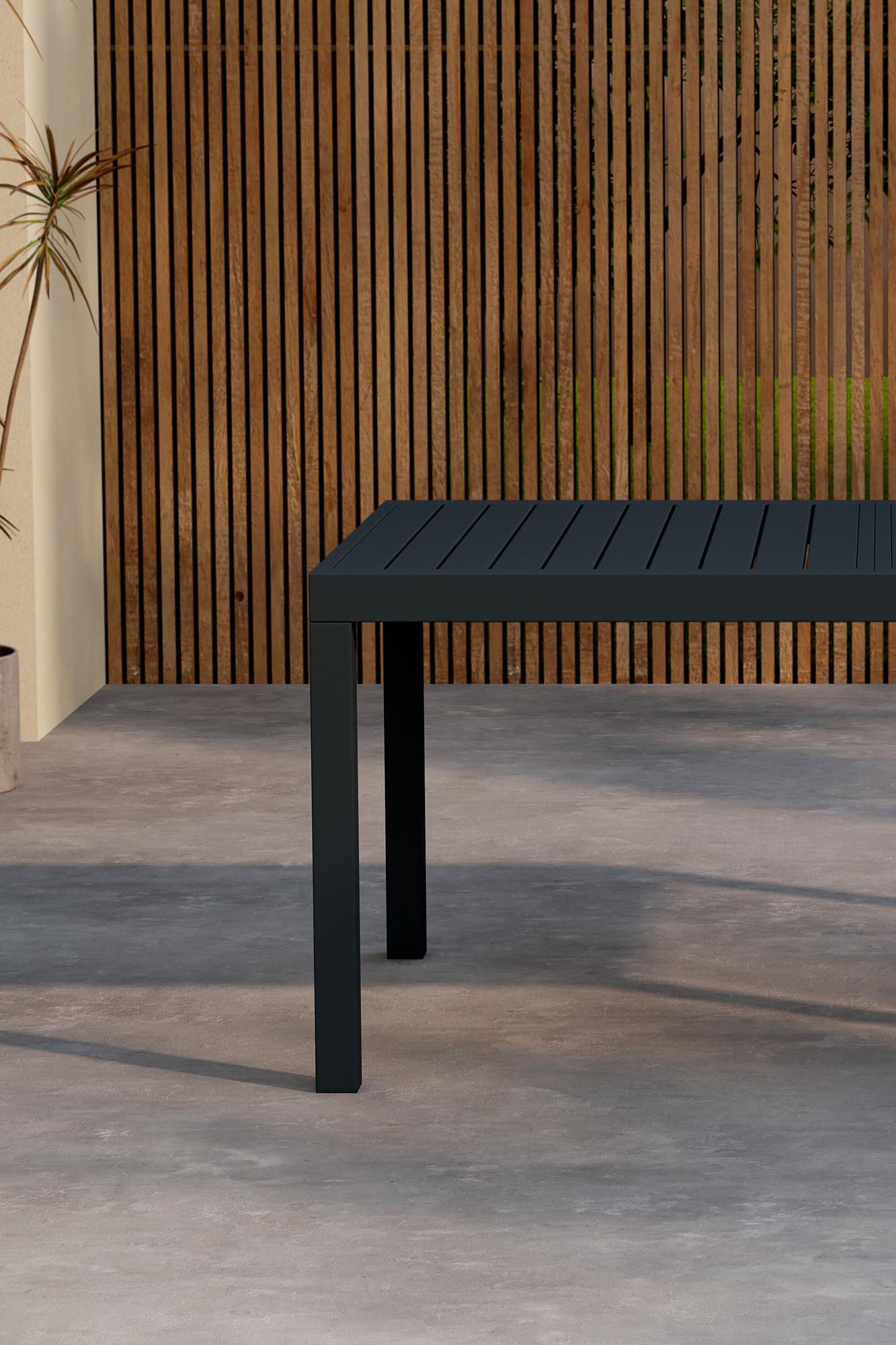 Moderner rechteckiger Gartentisch Capo von Venture Home, ideal für stilvolle Gärten und vielseitige Outdoor-Nutzung.