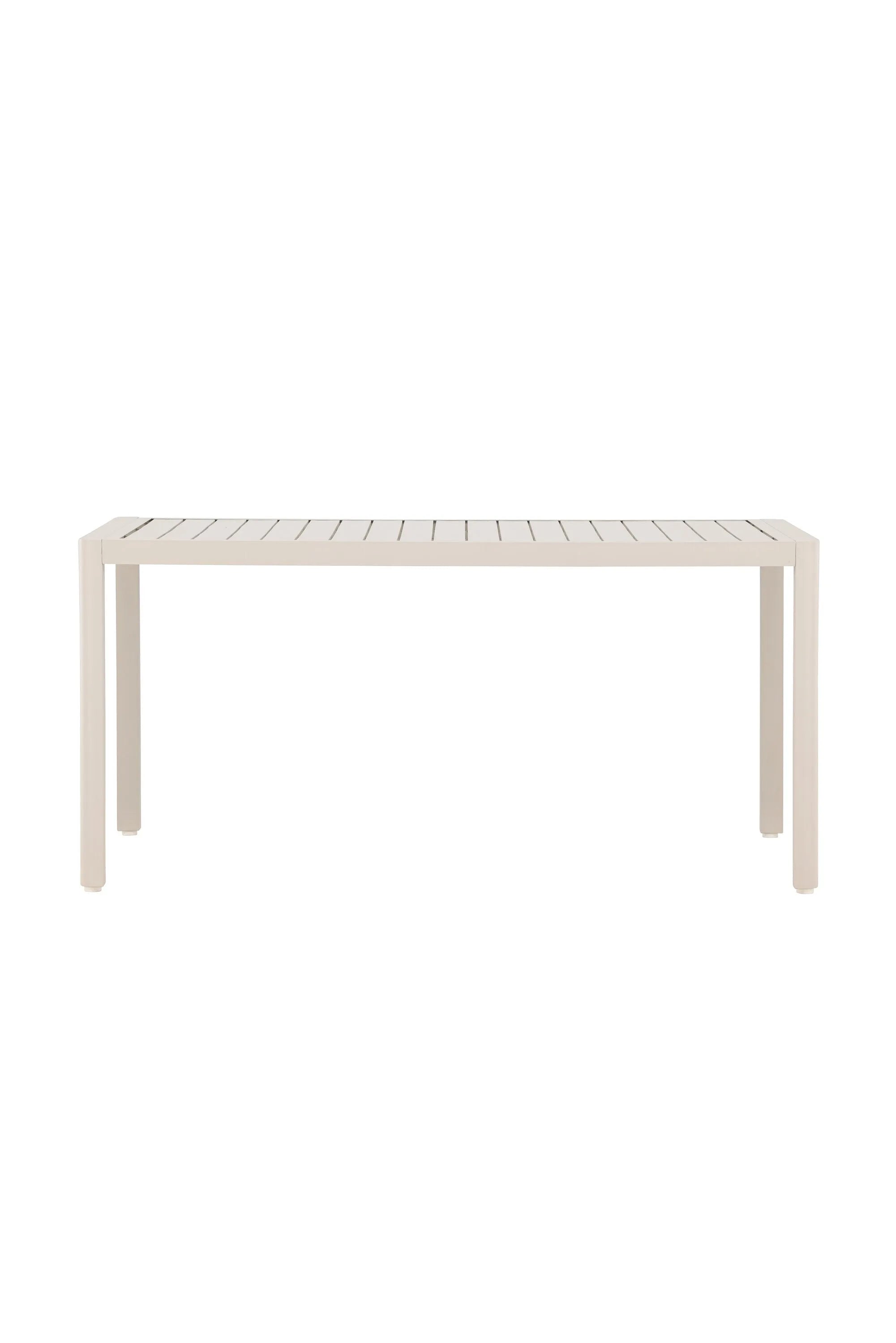 Eleganter Gartentisch aus Aluminium, wetterfest, mit gerippter Tischplatte für stilvolle Outdoor-Momente.
