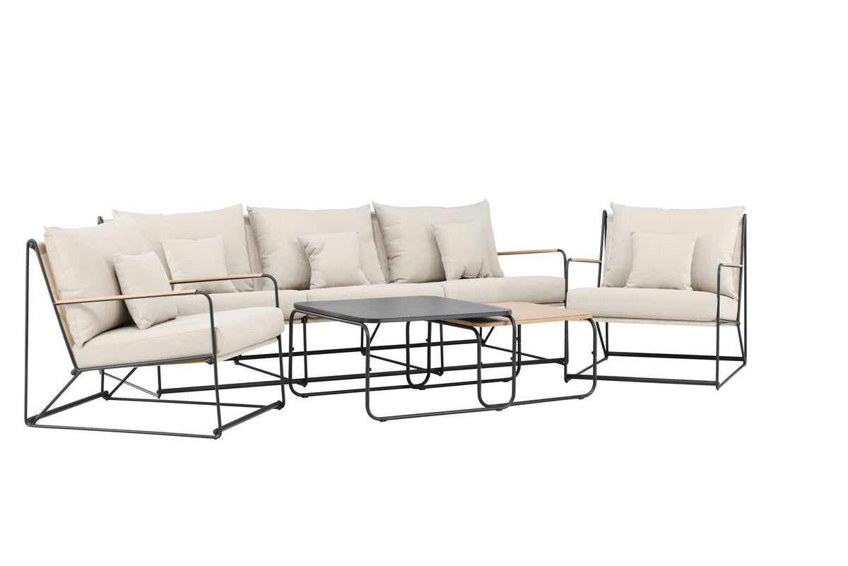 Palazzo Sofa Set in Beige/Schwarz präsentiert im Onlineshop von KAQTU Design AG. Loungeset ist von Venture Home