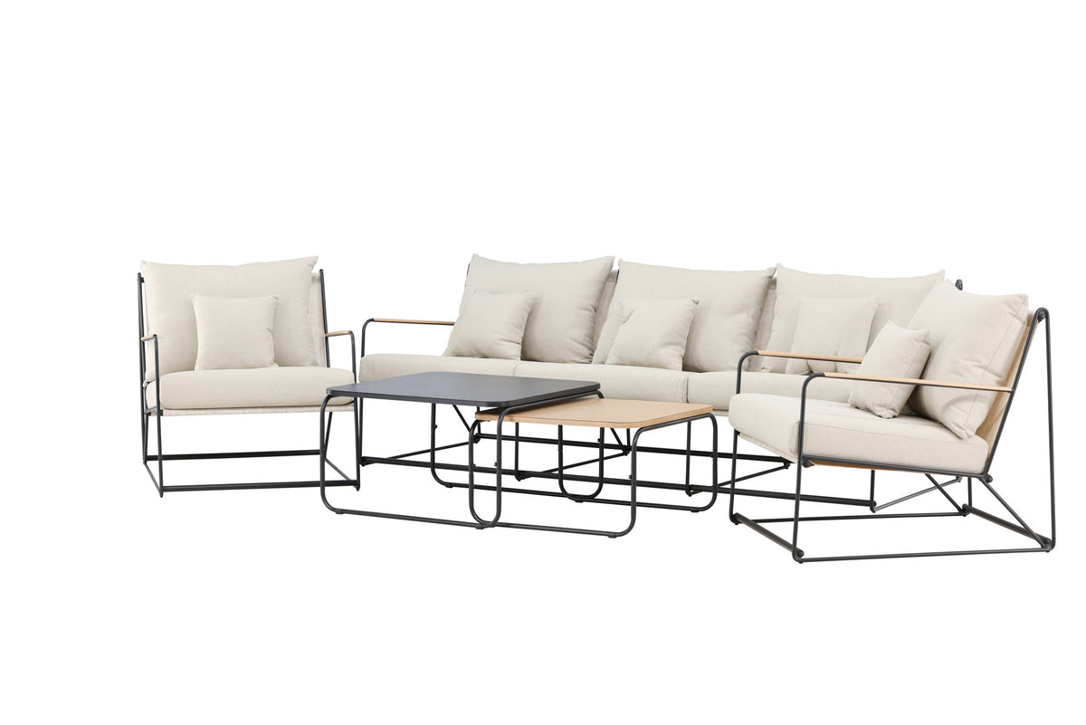 Palazzo Sofa Set in Beige/Schwarz präsentiert im Onlineshop von KAQTU Design AG. Loungeset ist von Venture Home