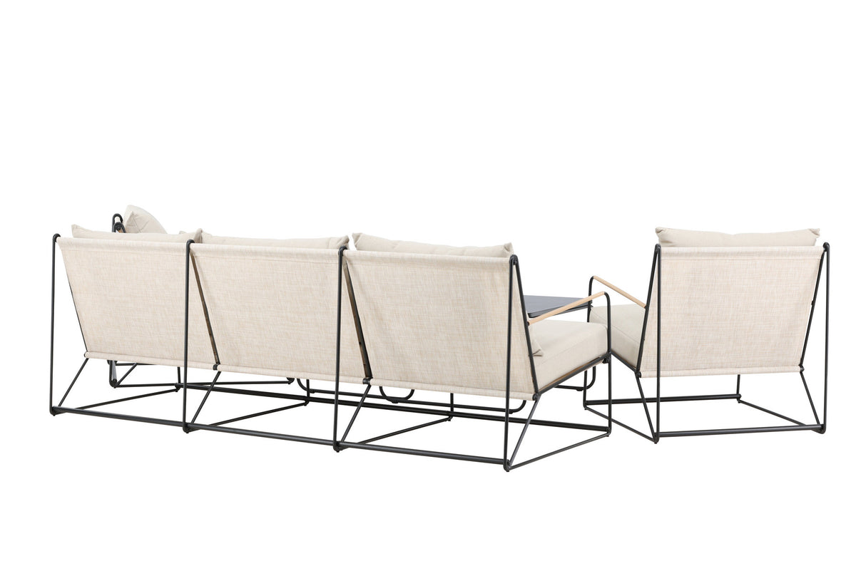 Palazzo Sofa Set in Beige/Schwarz präsentiert im Onlineshop von KAQTU Design AG. Loungeset ist von Venture Home