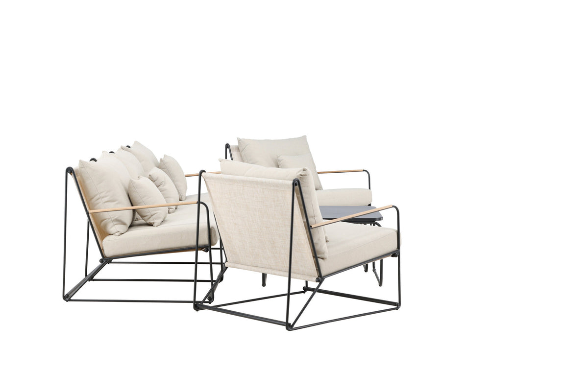 Palazzo Sofa Set in Beige/Schwarz präsentiert im Onlineshop von KAQTU Design AG. Loungeset ist von Venture Home