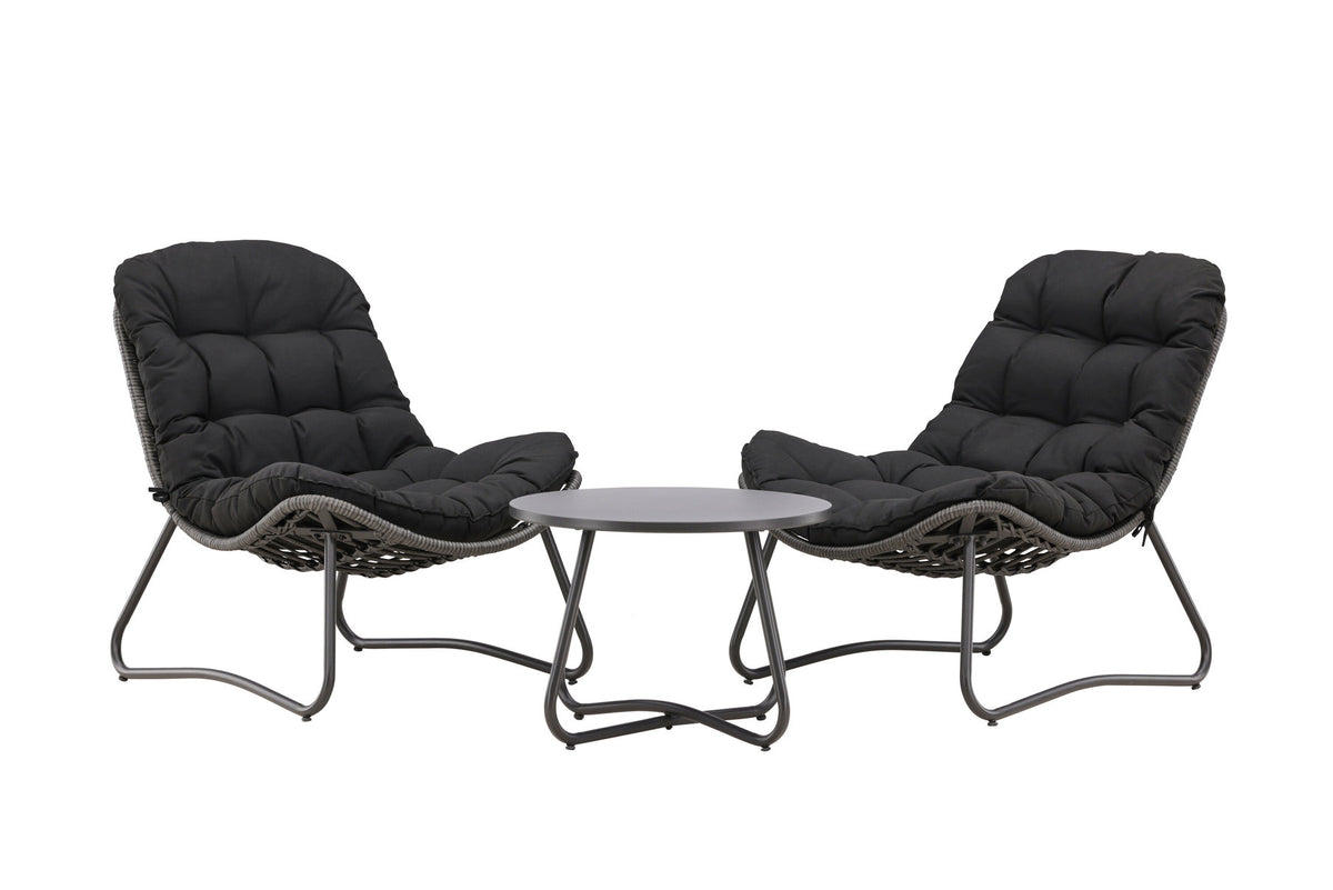 Cala Lounge Set in Dunkelgrau präsentiert im Onlineshop von KAQTU Design AG. Loungeset ist von Venture Home