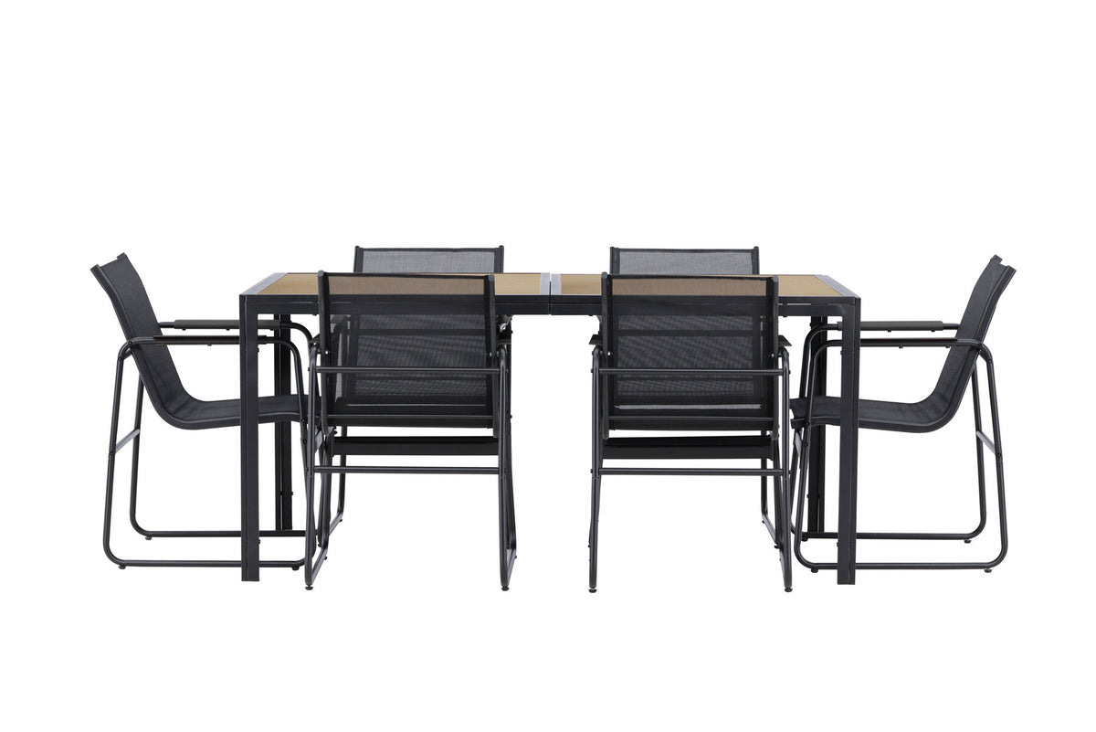 Lampedusa Gartentisch-Set in Schwarz präsentiert im Onlineshop von KAQTU Design AG. Gartentischset ist von Venture Home