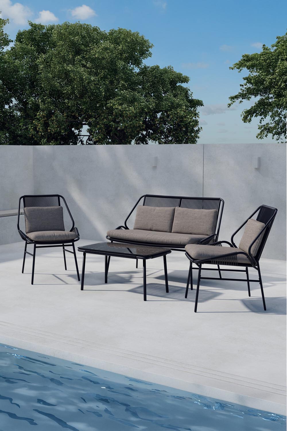 Zakynthos Sofa-Set in  präsentiert im Onlineshop von KAQTU Design AG. Loungeset ist von Venture Home