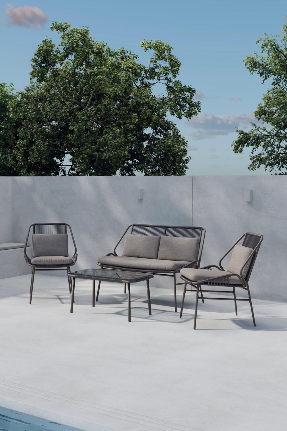 Zakynthos Sofa-Set in Braun präsentiert im Onlineshop von KAQTU Design AG. Loungeset ist von Venture Home
