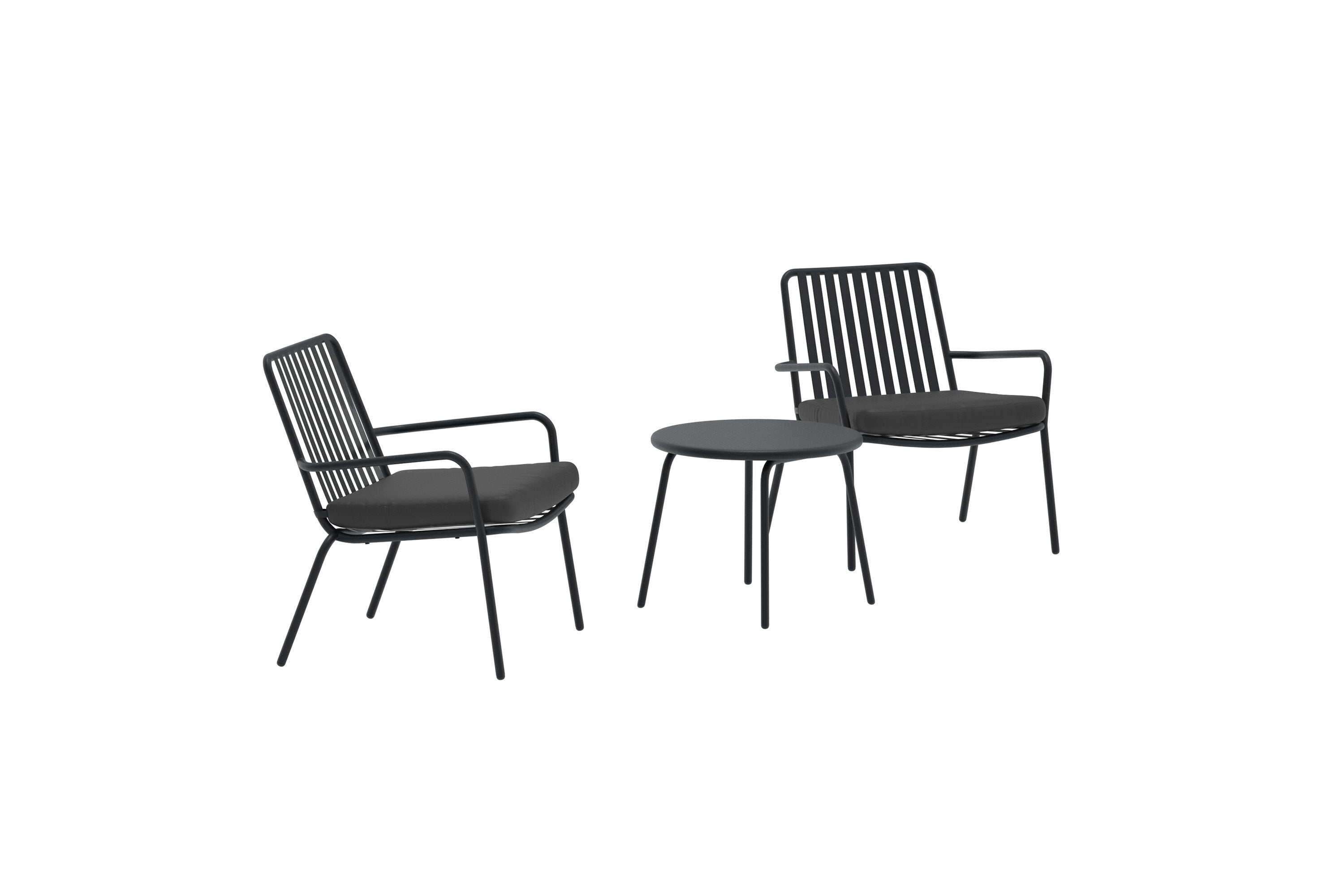 Mykonos Outdoor Loungeset in Schwarz präsentiert im Onlineshop von KAQTU Design AG. Loungeset ist von Venture Home